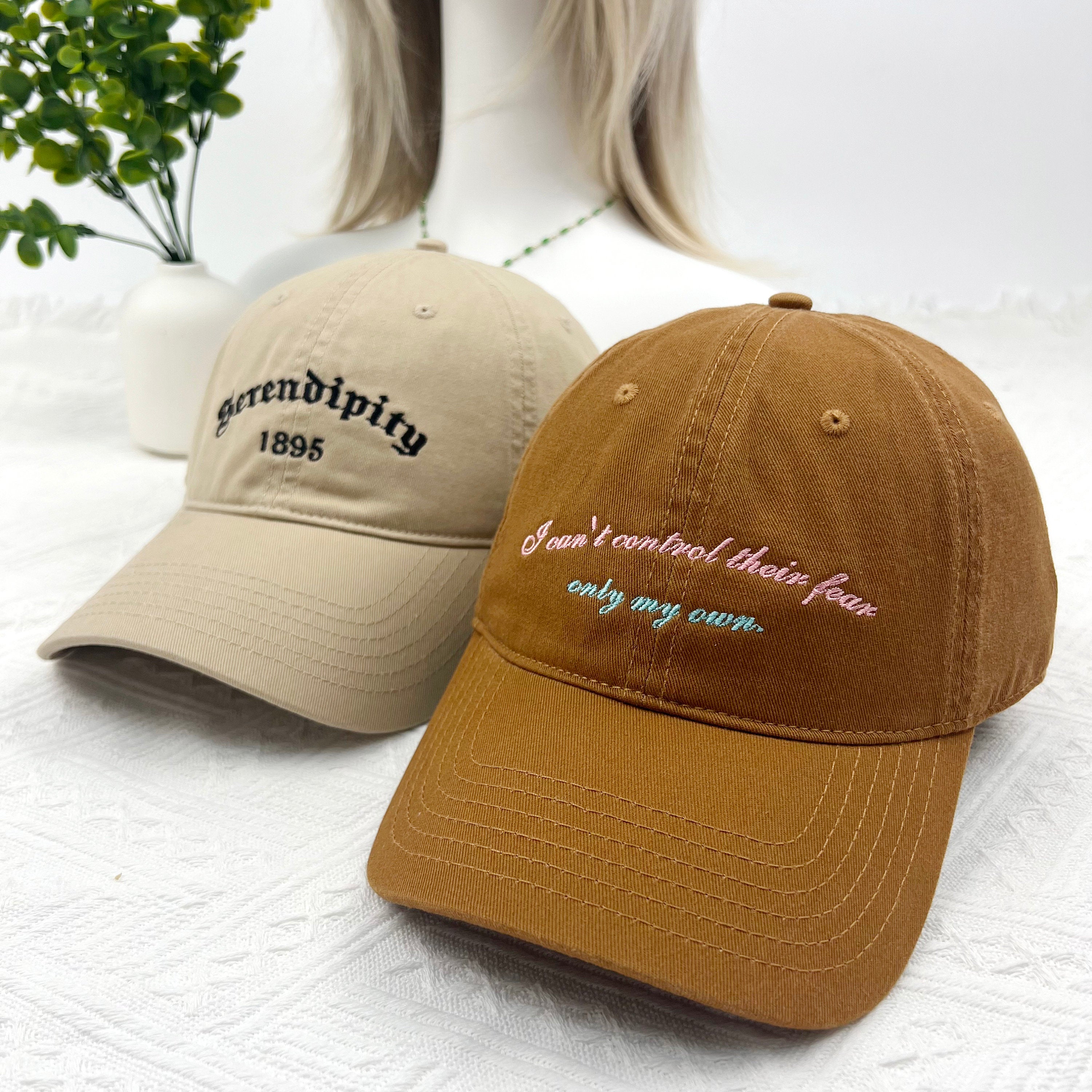 Custom Embroidered 3D Text Hat，Embroidery Logo Baseball Hat,Party Hats,Gift for Dad Mom Him Her Boyfriend,Bride Hat,unisex cotton dad hats