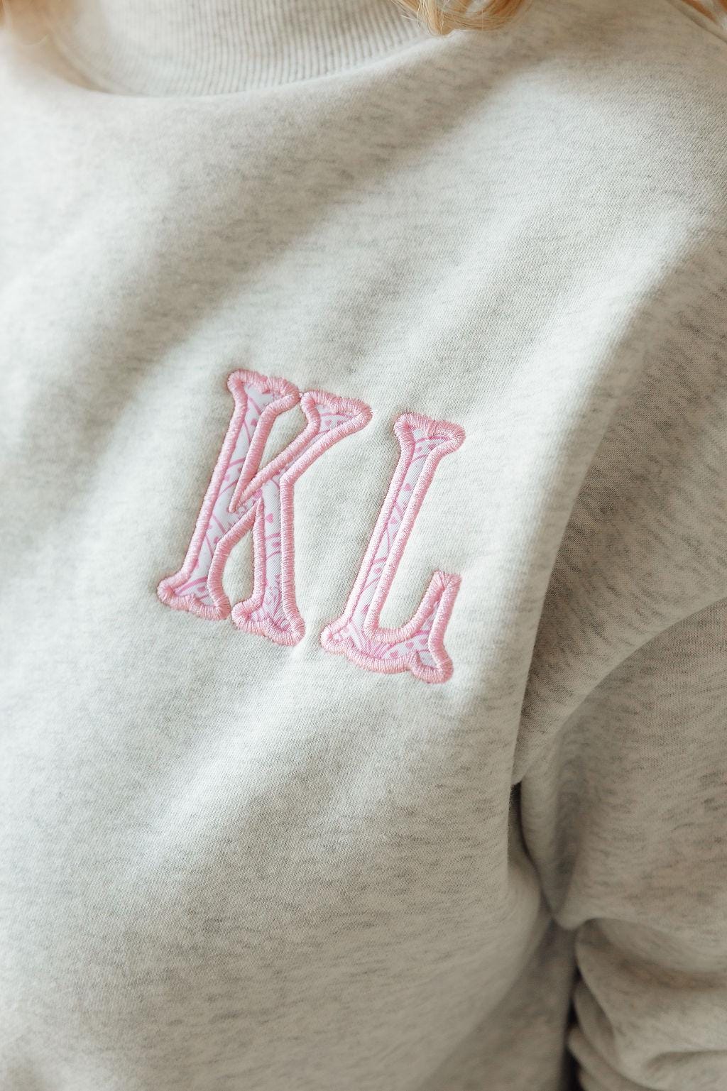 Monogrammed Mockneck Sweatshirt // Embroidered Personalized Monogram Sweatshirt, Monogrammed Crewneck, Personalized Sweater, Gifts for Her