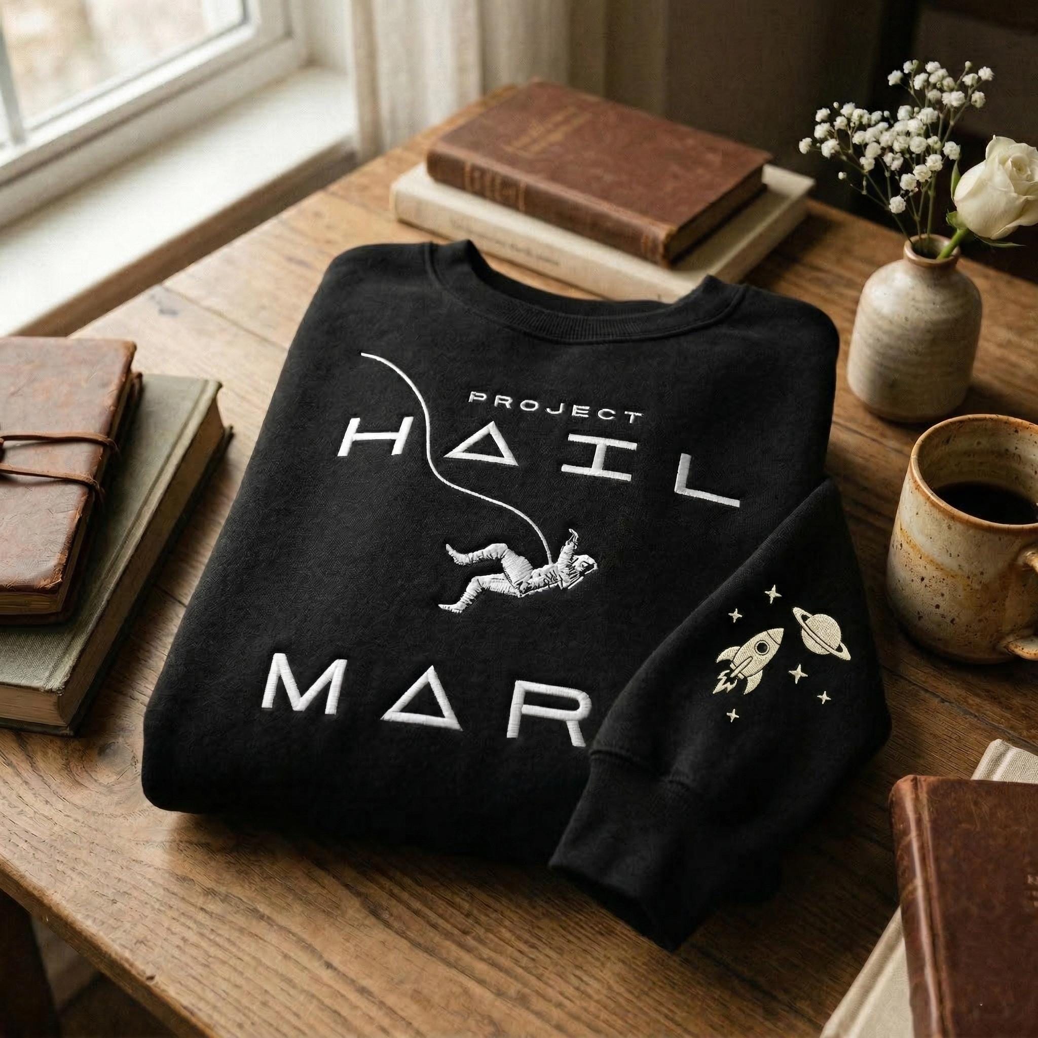 Embroidered Erid Planet Project Hail Mary Shirt, Rocky Amaze Amaze Amaze Embroidery Shirt, Sci-fi Fantasy Bookish Sweater, Book Lovers Gift