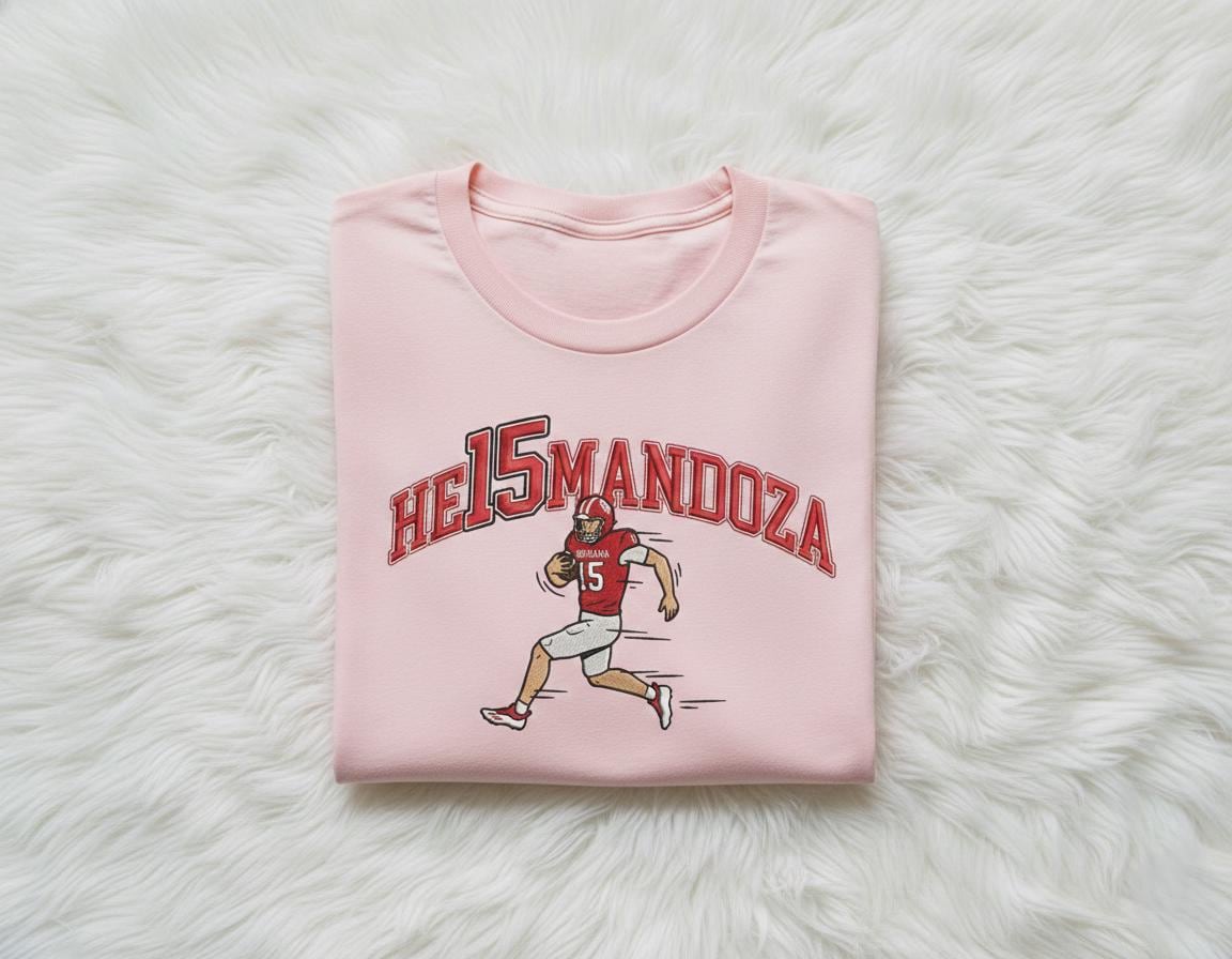Mandoza 15 Indiana Football Embroidered 2026 National Champs Sweatshirt, Trendy New Game Day TShirt, Unisex Clothing For Man, Woman Hoodie