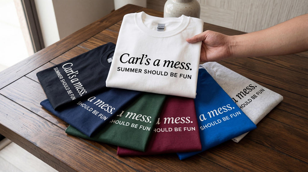 Carls a Mess Embroidered Shirt – “Summer Should Be Fun” Quote Tee, Minimalist Unisex Soft Cotton Top, Casual Streetwear Gift for Men & Women