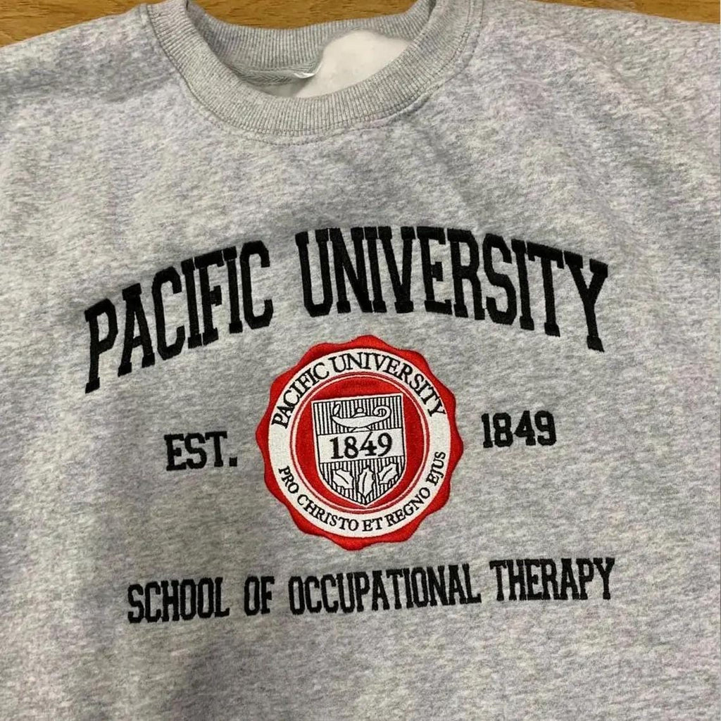 Custom University Embroidered Sweatshirt, Personalized Varsity College Crewneck, School of Law Shirt, Custom College Logo Apparel, Alumni Gift