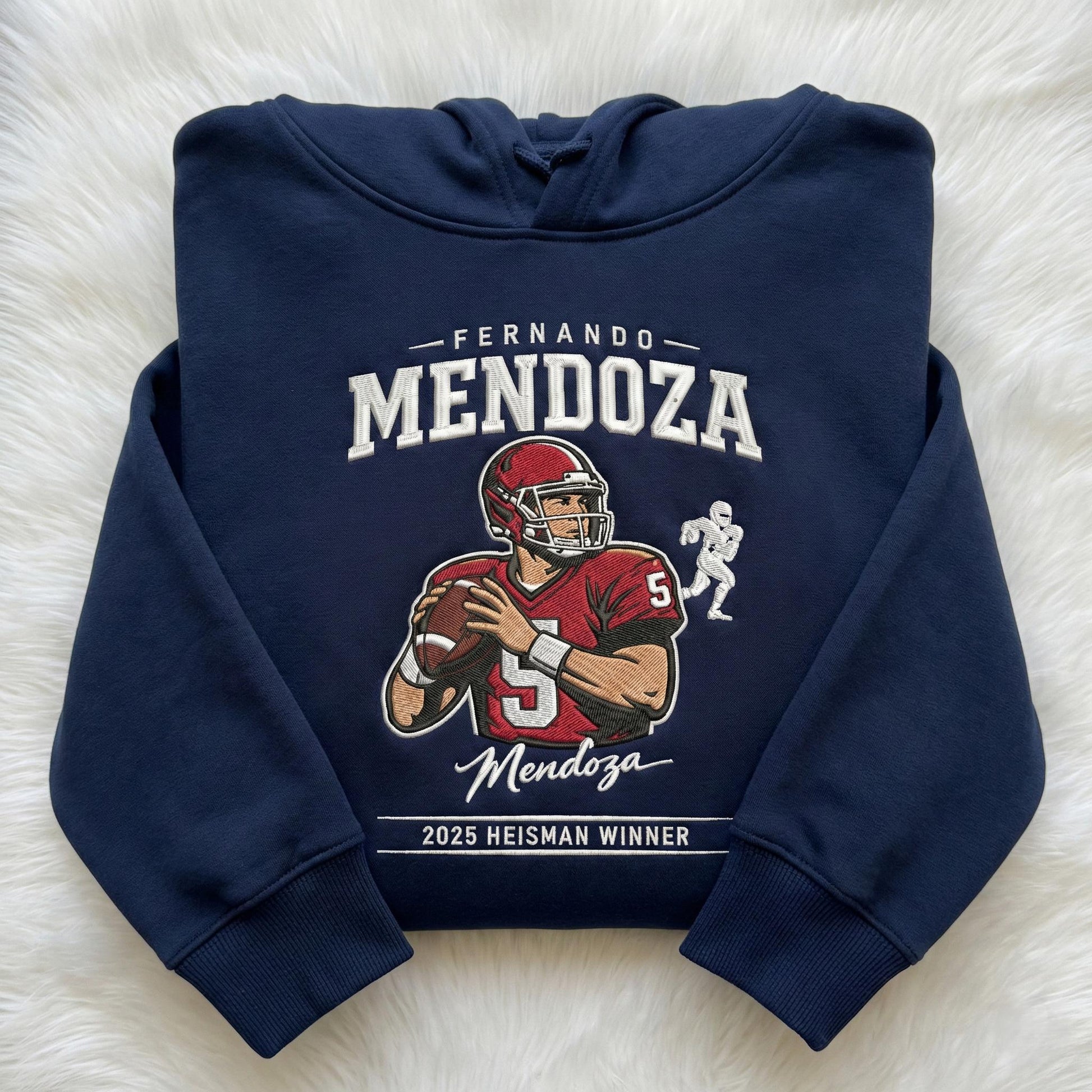 Embroidered Mendoza Indiana Football Sweatshirt, Let’s Go Hoosiers Shirt, Trendy Game Day Apparel, Unisex Hoodie, College Football Fan Gift