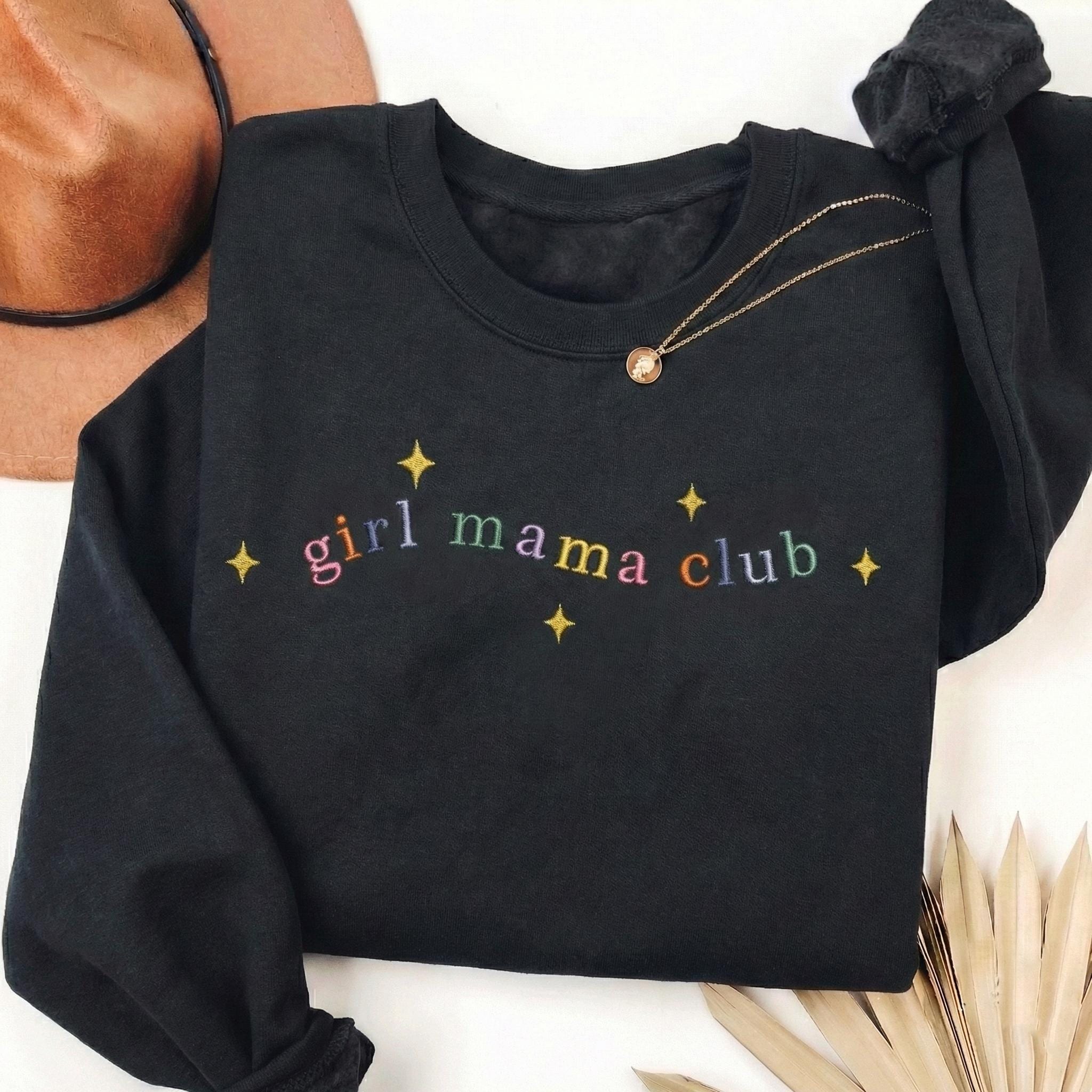 EMBROIDERED In My Girl Mama Era Sweatshirt, Coquette Mama Shirt, New Mom Sweatshirt, Girl Of Mom, Cool Moms Club Shirt, Girl Mama Sweatshirt