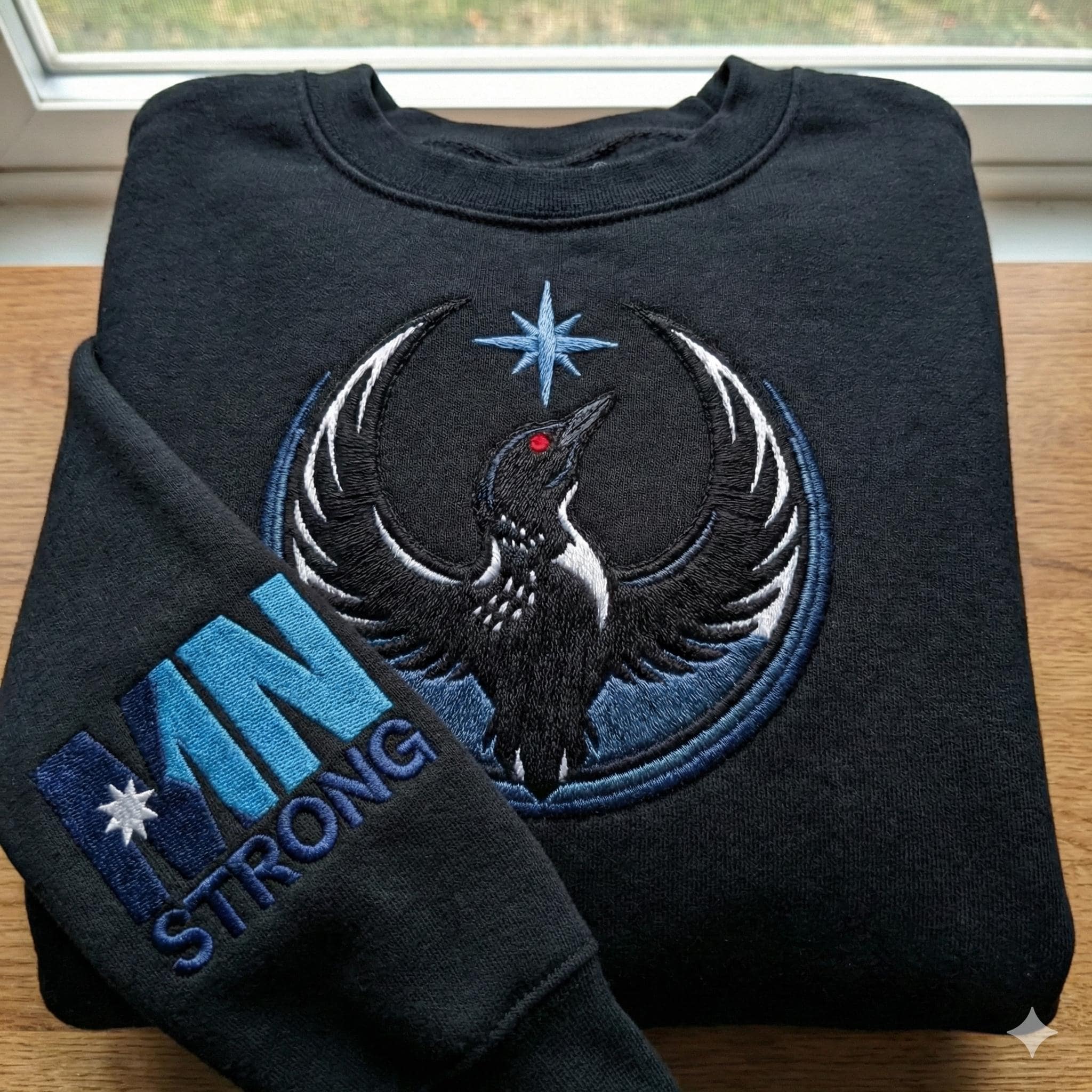 Embroidered Minnesota Resistance Shirt, MN State Bird Loon Resistance Shirt, Political Protest Hoodie, Minnesota Loon Starbird Sweatshirt