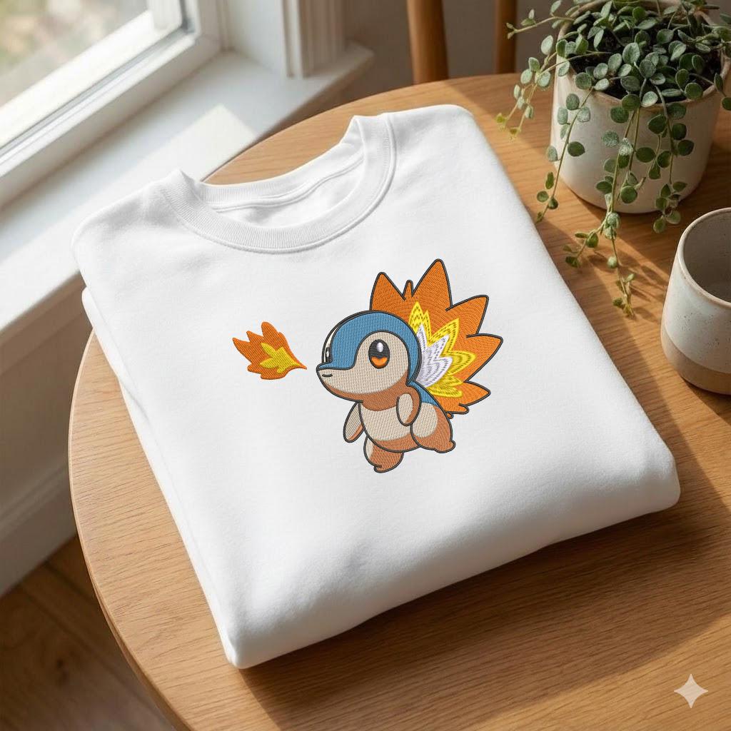 Cyndaquil Embroidered, Hoodie Evolution Gifts For Fans, Poke Embroidery