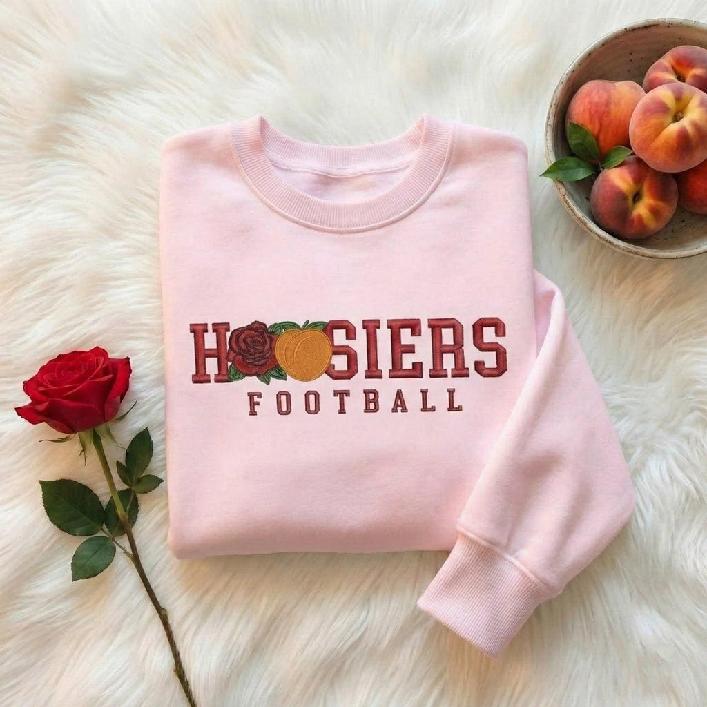 Embroidered Indiana Rose Peach Bowl 2026 Shirt & Sweatshirt, Trendy Game Day Apparel, Indiana Football Fan Hoodie, Unisex Tee, College Football Gift
