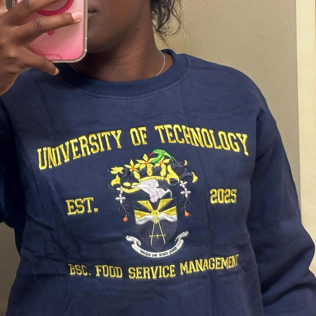 Embroidered Custom College Sweatshirt, Personalized University Crewneck, Custom School Name Sweater, Student Gift, Unisex Campus Apparel