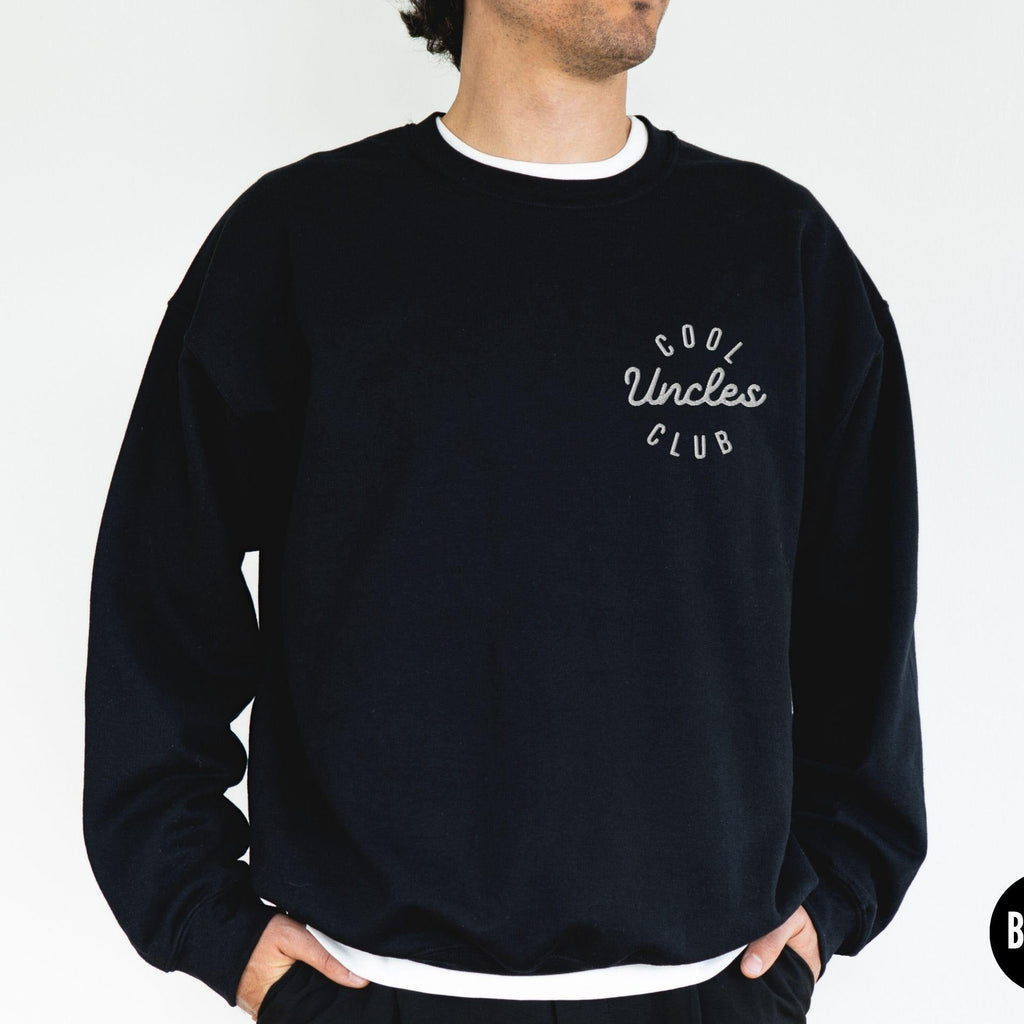Embroidered Cool Uncles Club Sweatshirt, Cool Uncles Sweater for New Uncle, Pregnancy Announcement Gift for Uncle,Funny Uncle Birthday Gift