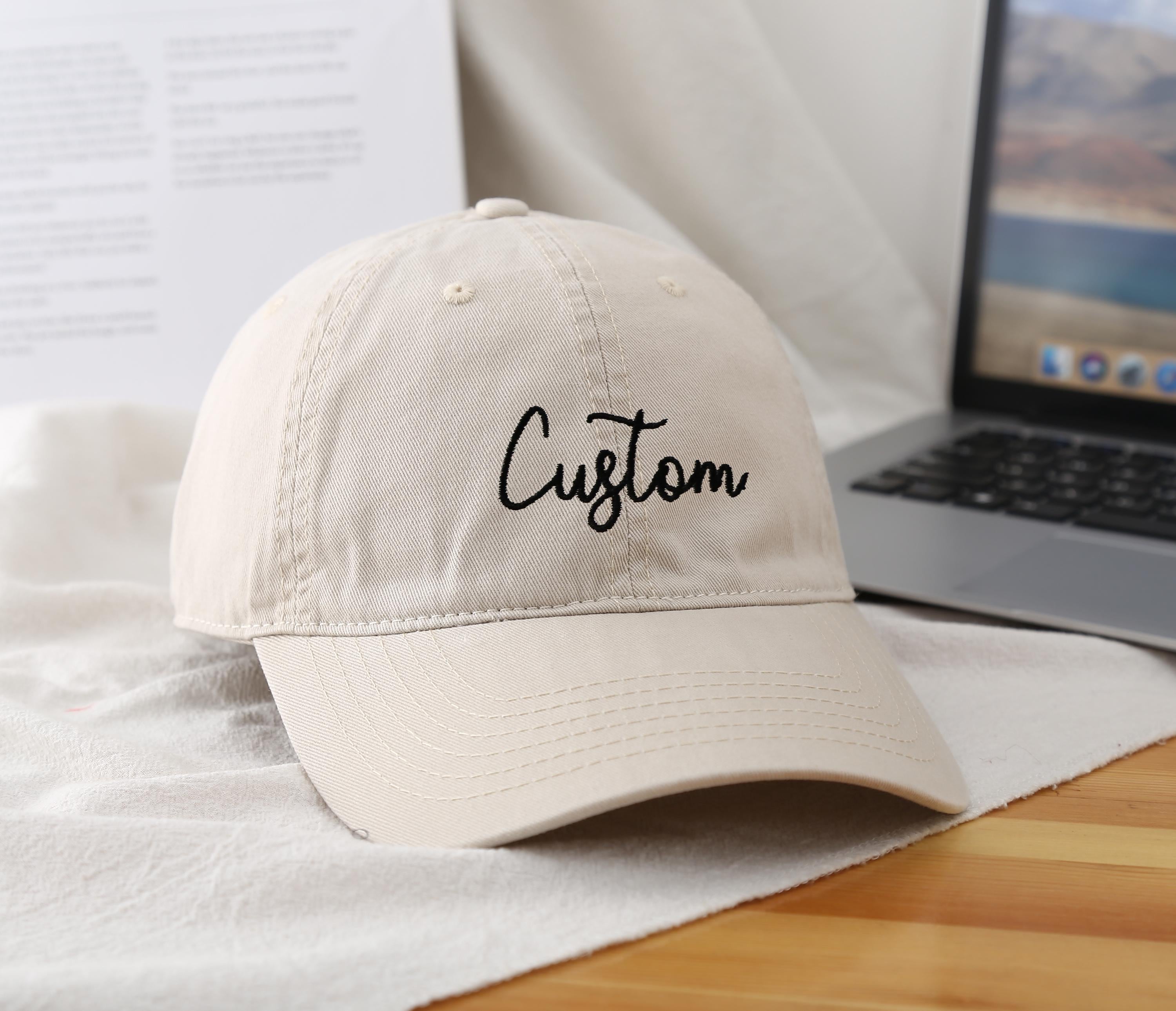 Add Name or Text to Back or Side of Baseball Cap, Back of Hat Embroidery, Side of Hat Embroidery, Customize Back of Hat, Baseball Hats