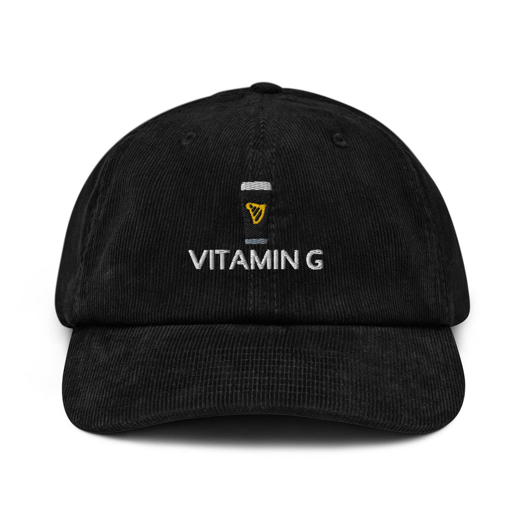 Vitamin G Corduroy Hat, Embroidered Guinness Beer Stout Cap Irish Guinness Dad Hat Beer Lover Gift