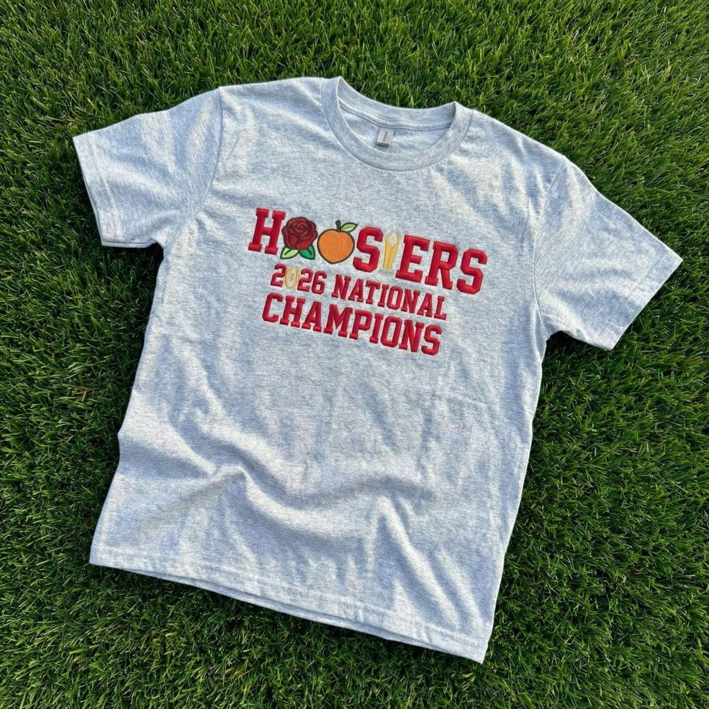 Indiana Football Embroidered 2026 National Champs Sweatshirt, Trendy Game Day T-Shirt, Unisex Hoodie, College Football Fan Gift