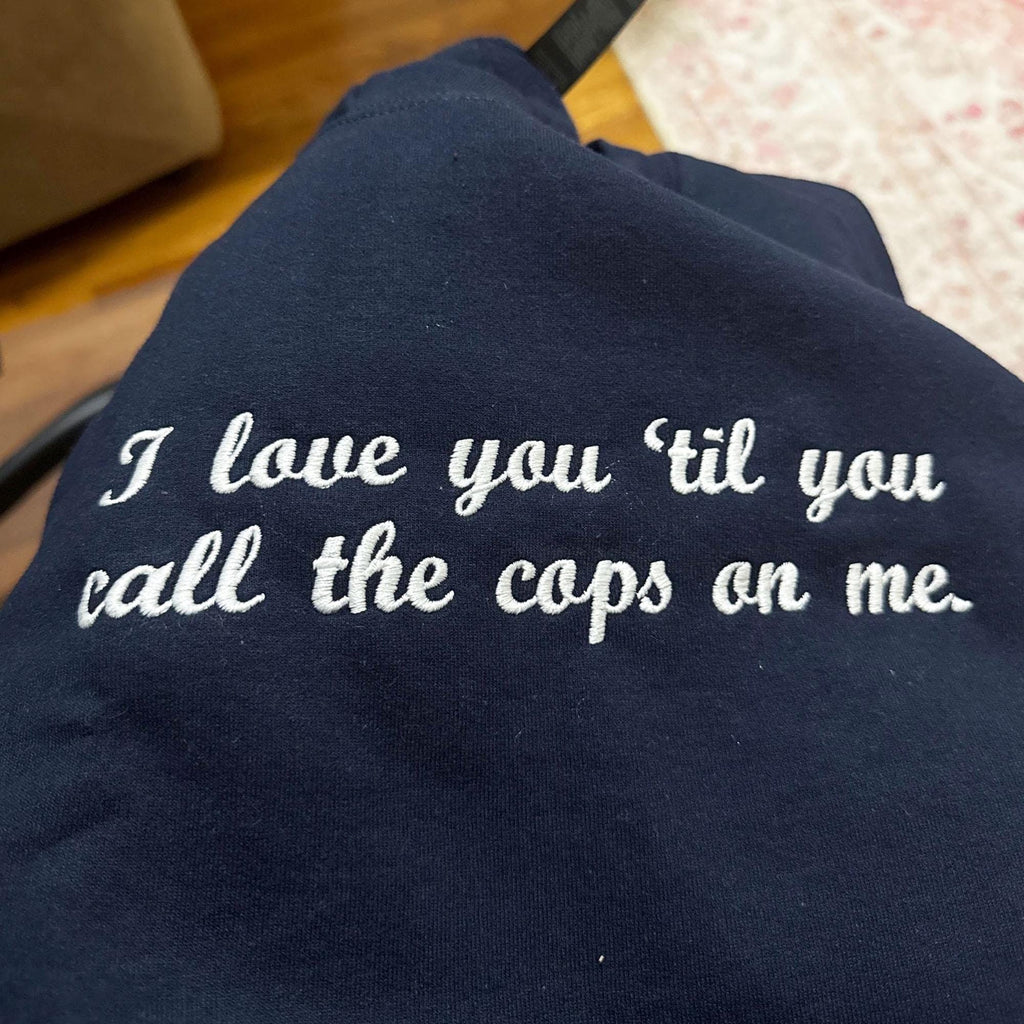 Embroidered Custom Lyrics Hoodie, Choose Your Own Lyrics Crewneck, Personalized Hoodie, Custom Text Sweatshirt, Custom Song, Gift for Friend