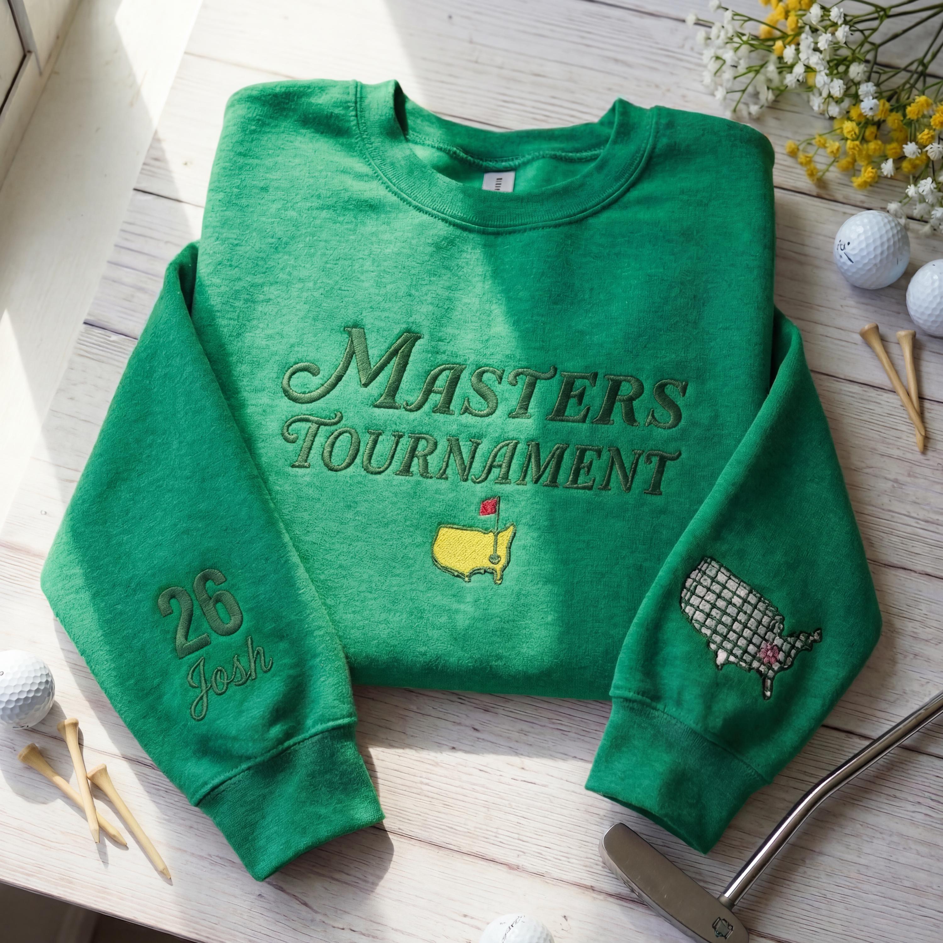 Embroidered Custom Masters Tournament 2026 Sweatshirt, Personalized Golf Sweatshirt, Golf Shirt, Augusta Georgia Gift, Golf Fan Name Apparel