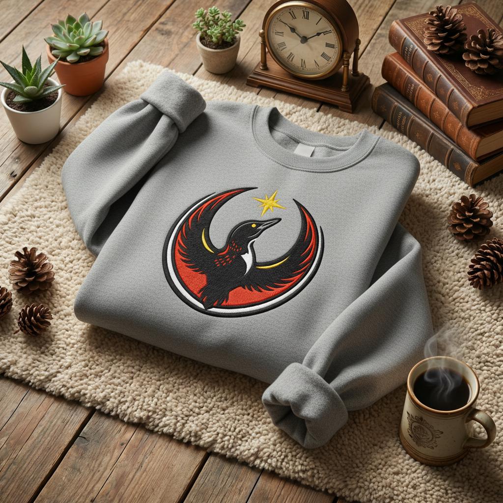 Minnesota Rebel Alliance Embroidered Sweatshirt, MN State Bird Loon Resistance Hoodie, Political Protest Pullover