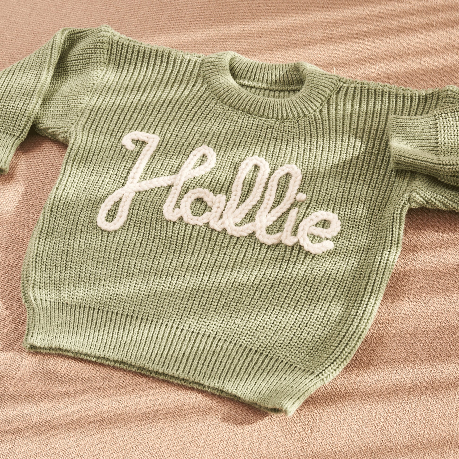 Personalized Baby Sweater, Hand Embroidered Name, Custom Knit Baby Clothes, Baby Birthday Gift Idea