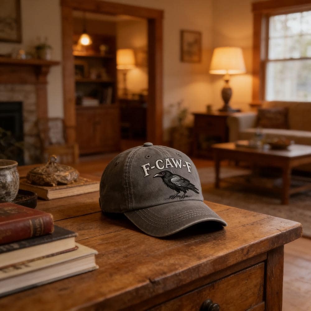 Hand-Embroidered F-Caw-F Crow Hat Men Women Adjustable Baseball Cap