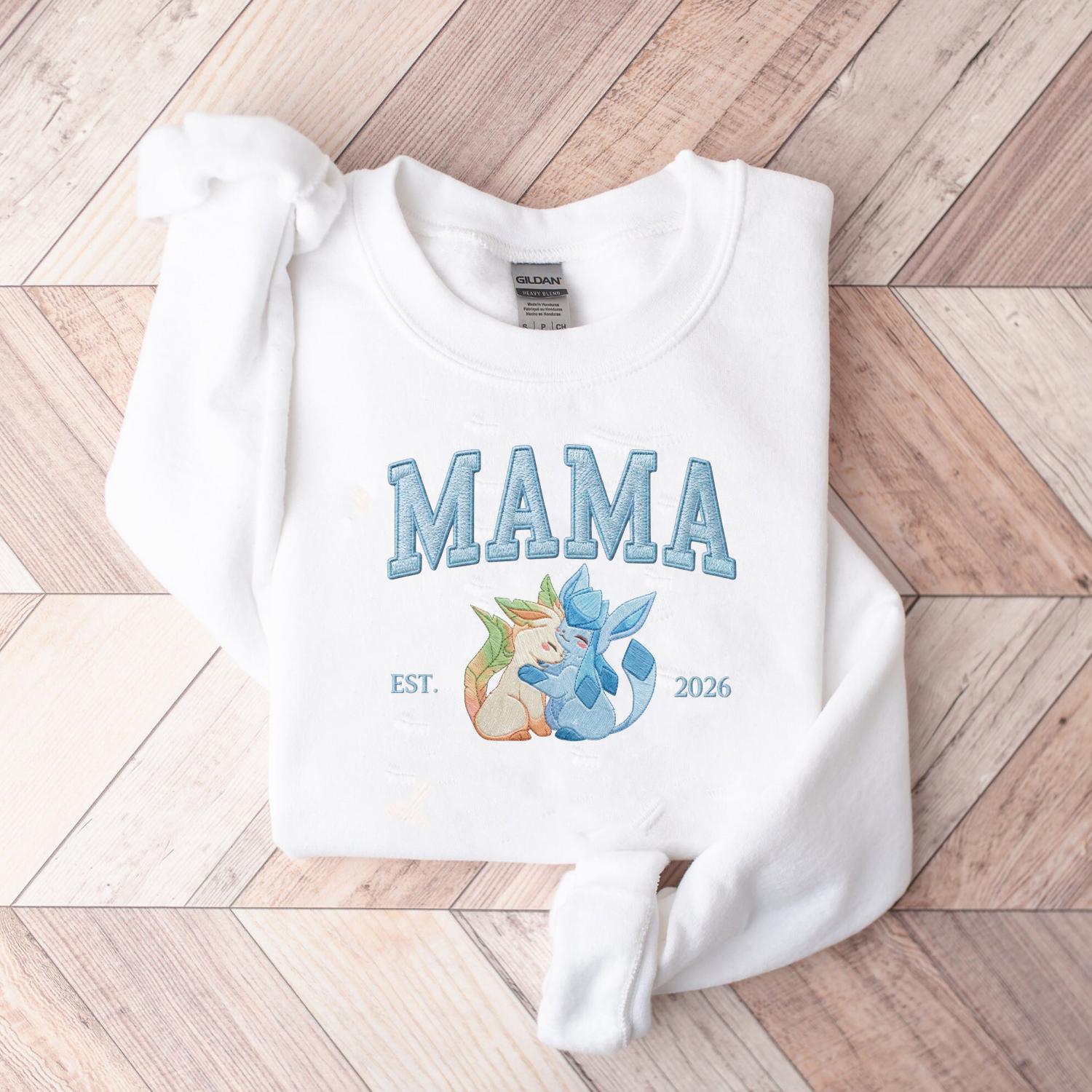 Embroidered Pokemom Hoodie, Cute Poke Characters Sweatshirt, Cozy Anime Embroidery, Embroidered Anime Shirt, Mothers Day Gift