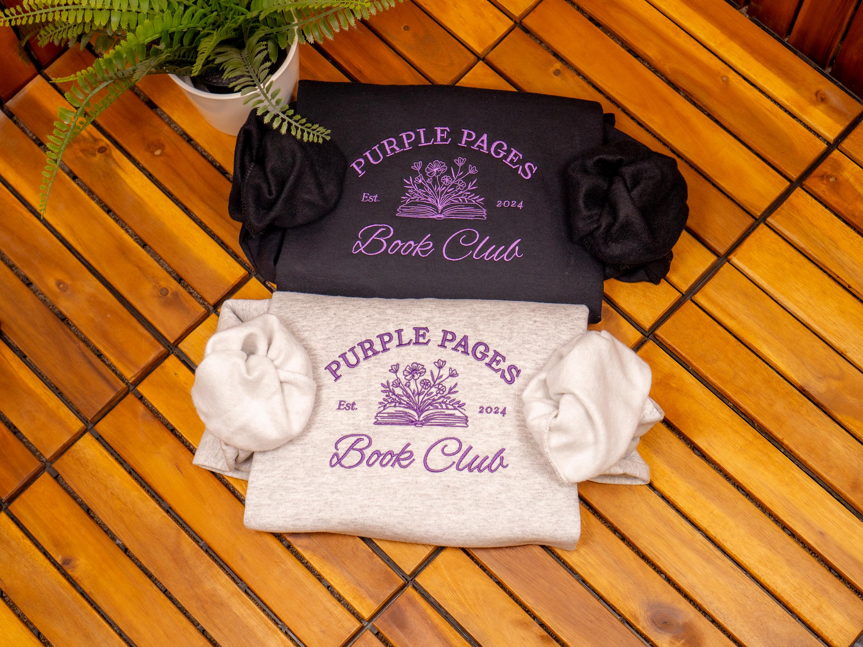 Embroidered Book Club Sweatshirt, Custom Book Club Crewneck, Personalized Reader Gift, Book Lover Shirt, Bookish Group Merch