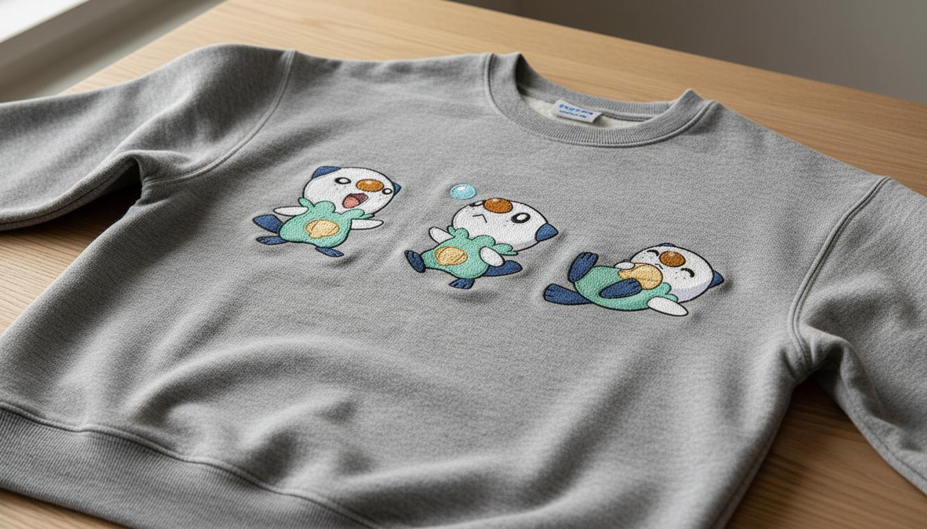 Embroidered Cute Oshawott Sweatshirt, PKM Characters Sweatshirt, Couple Shirt, Gift for Her, Birthday Gift For Friends