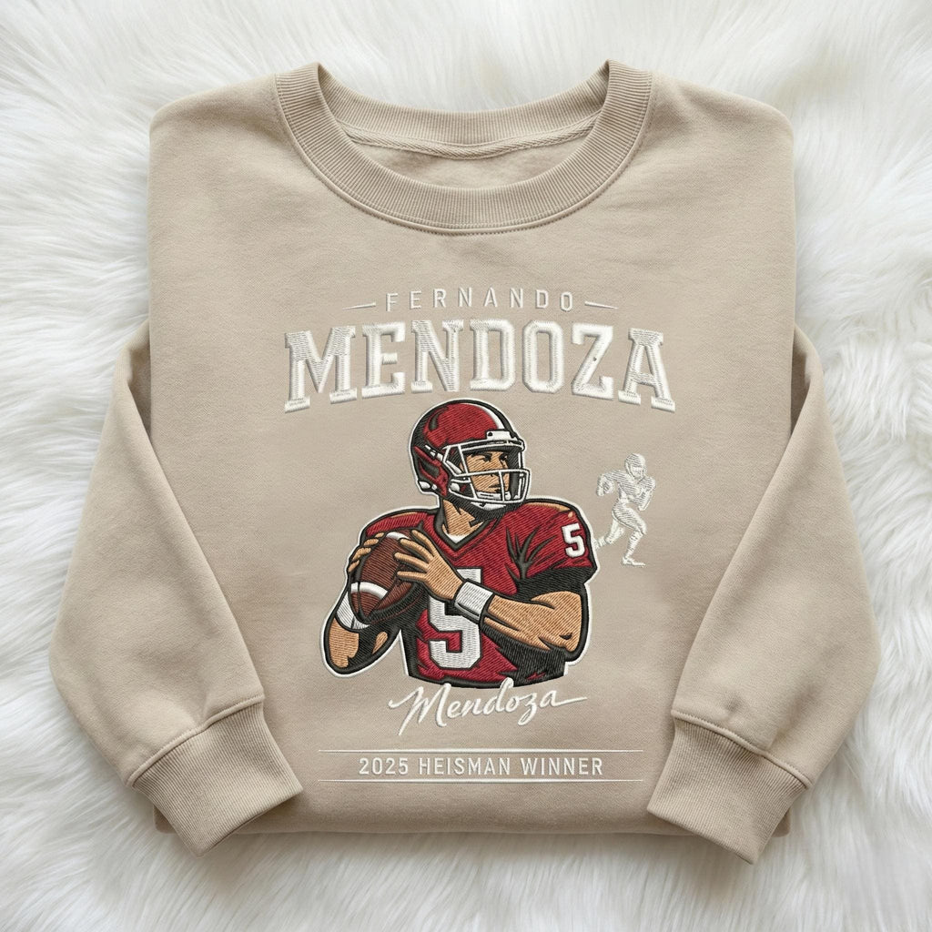 Embroidered Mendoza Indiana Football Sweatshirt, Let’s Go Hoosiers Shirt, Trendy Game Day Apparel, Unisex Hoodie, College Football Fan Gift