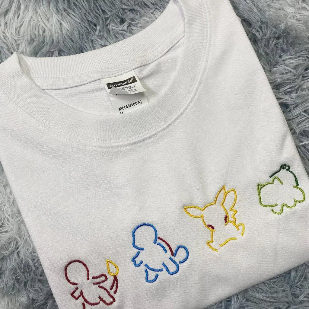 Custom Poke Collection Embroidered Sweatshirt, Personalized Gamer Crewneck Gift
