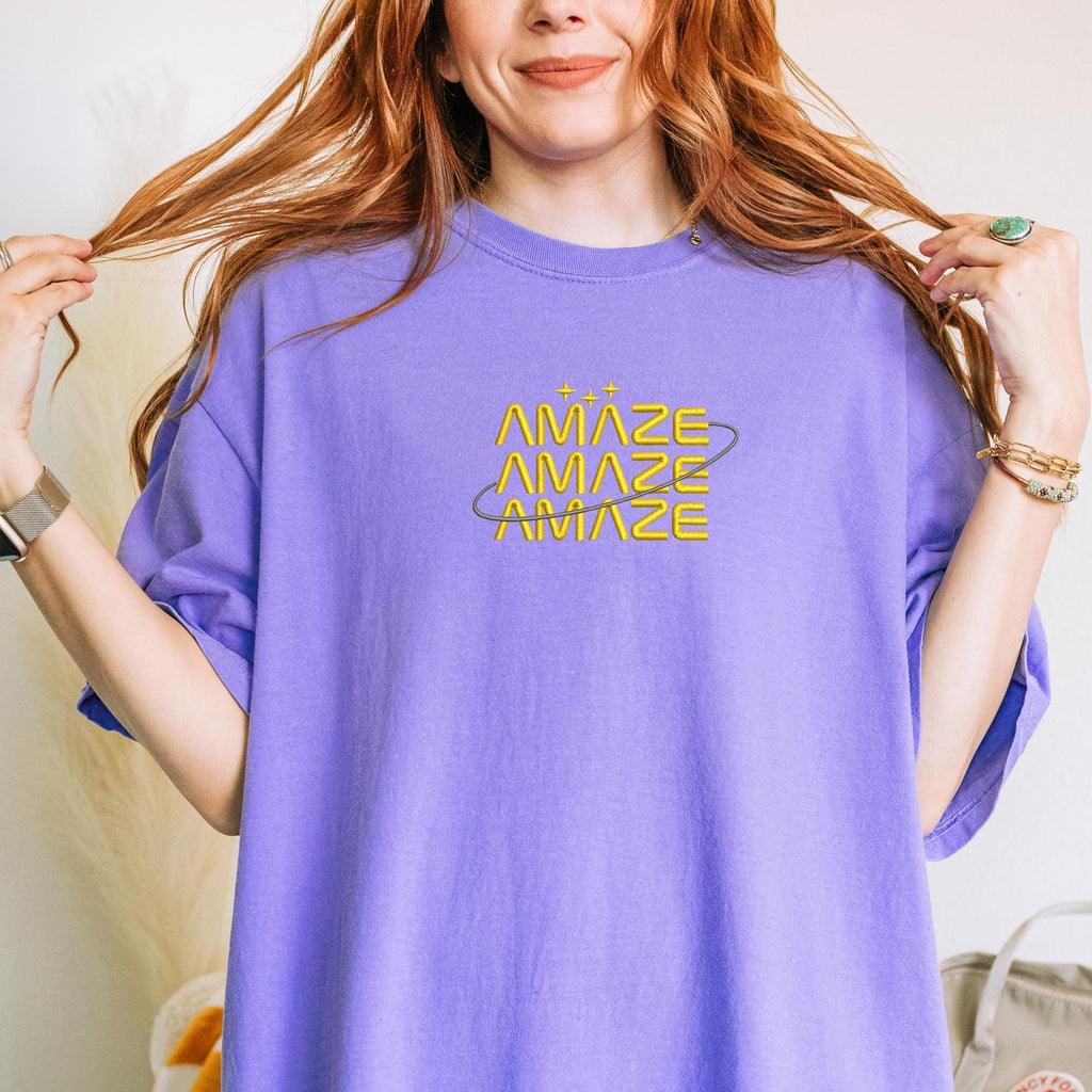 Embroidered Amaze Amaze Amaze Shirt, Sci Fi Shirt, Project Hail Mary Rocky Inspired Shirt, Unisex Crewneck Shirt