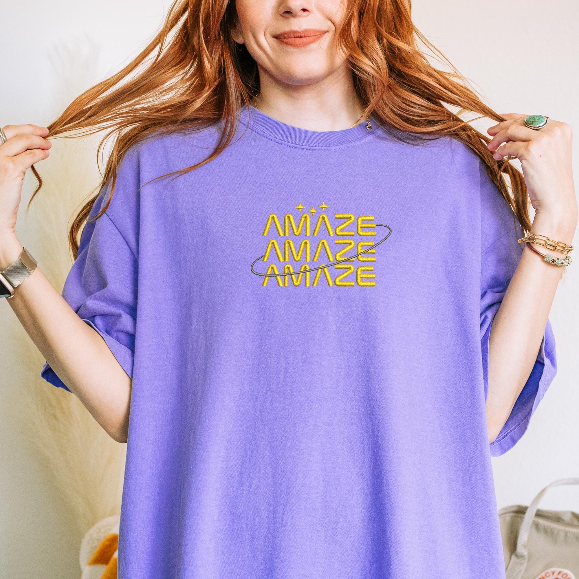 Embroidered Amaze Amaze Amaze Shirt, Sci Fi Shirt, Project Hail Mary Rocky Inspired Shirt, Unisex Crewneck Shirt