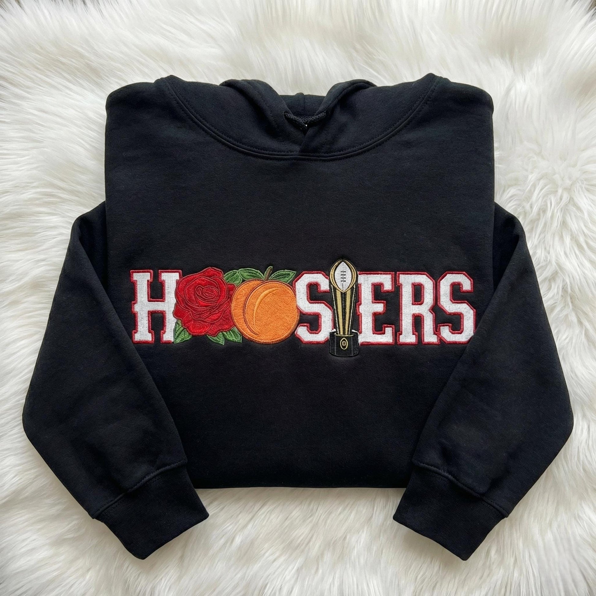 Embroidered 2026 National Champions Indiana Football Hoodie, Hoosiers Game Day Shirt, Trendy Unisex Sweatshirt, College Football Fan Gift