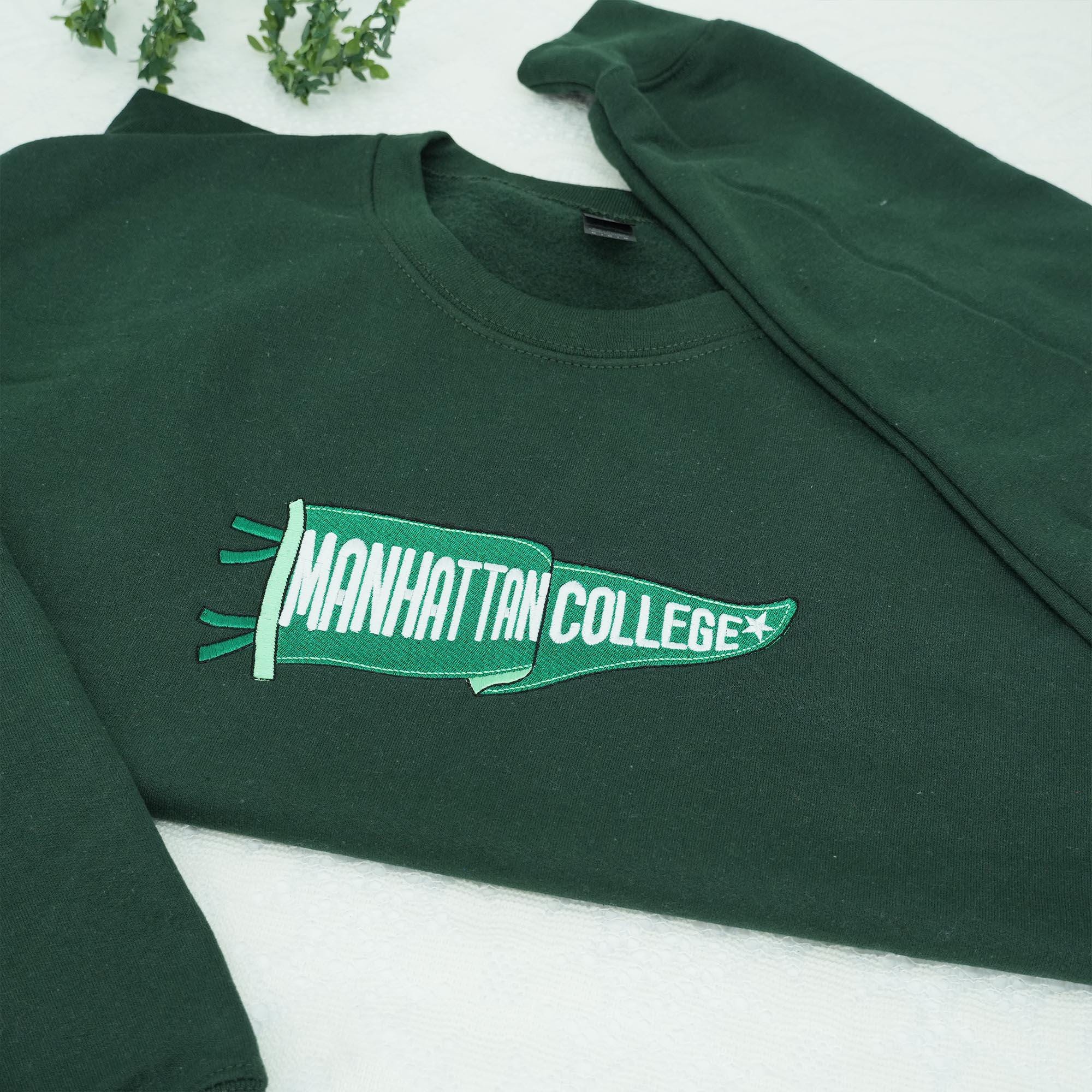 Custom Embroidered Pennant Sweatshirt, Team Name Hoodie, High School College Shirt, Game Day Gift, Personalized Friend Gift