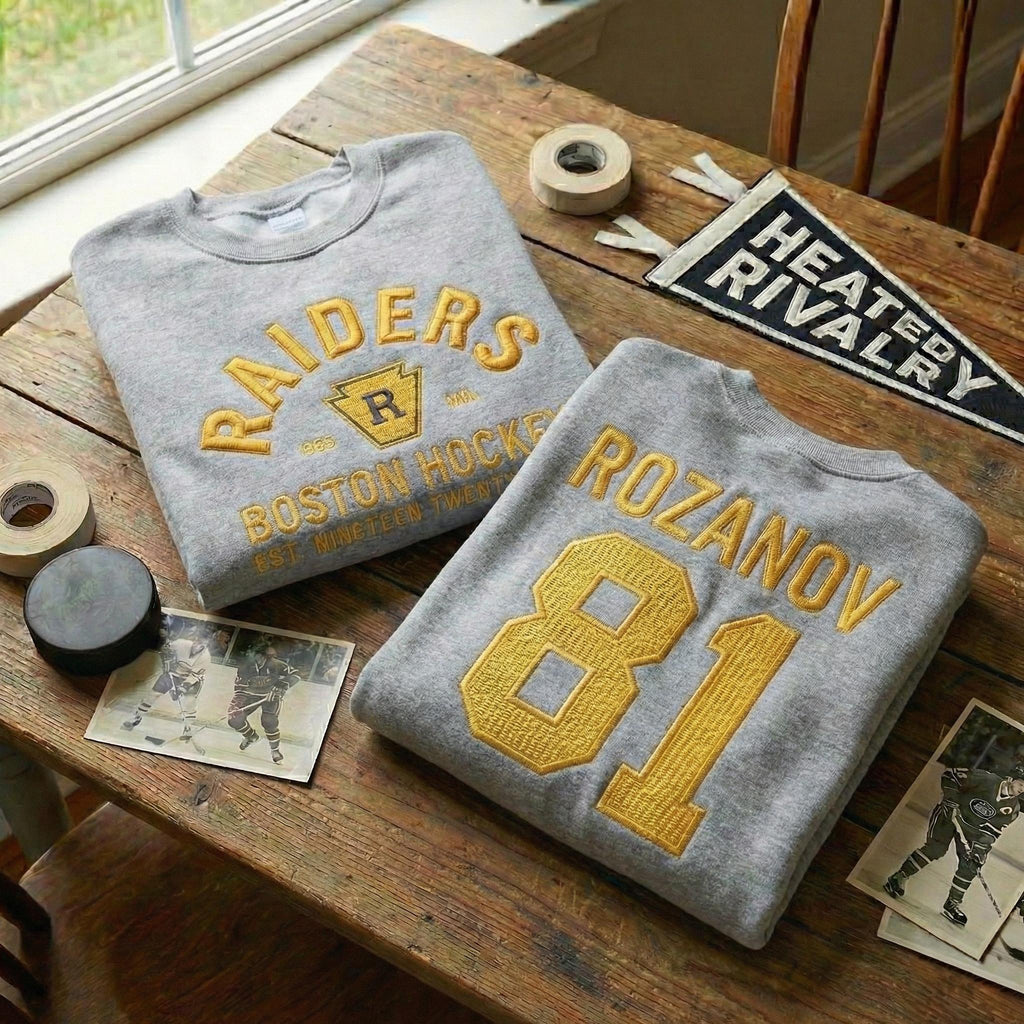 Embroidered Rozanov 81 Boston Raiders Sweatshirt – Heated Rivalry Shirt, Ilya Rozanov & Shane Hollander, Hudson Williams Merch