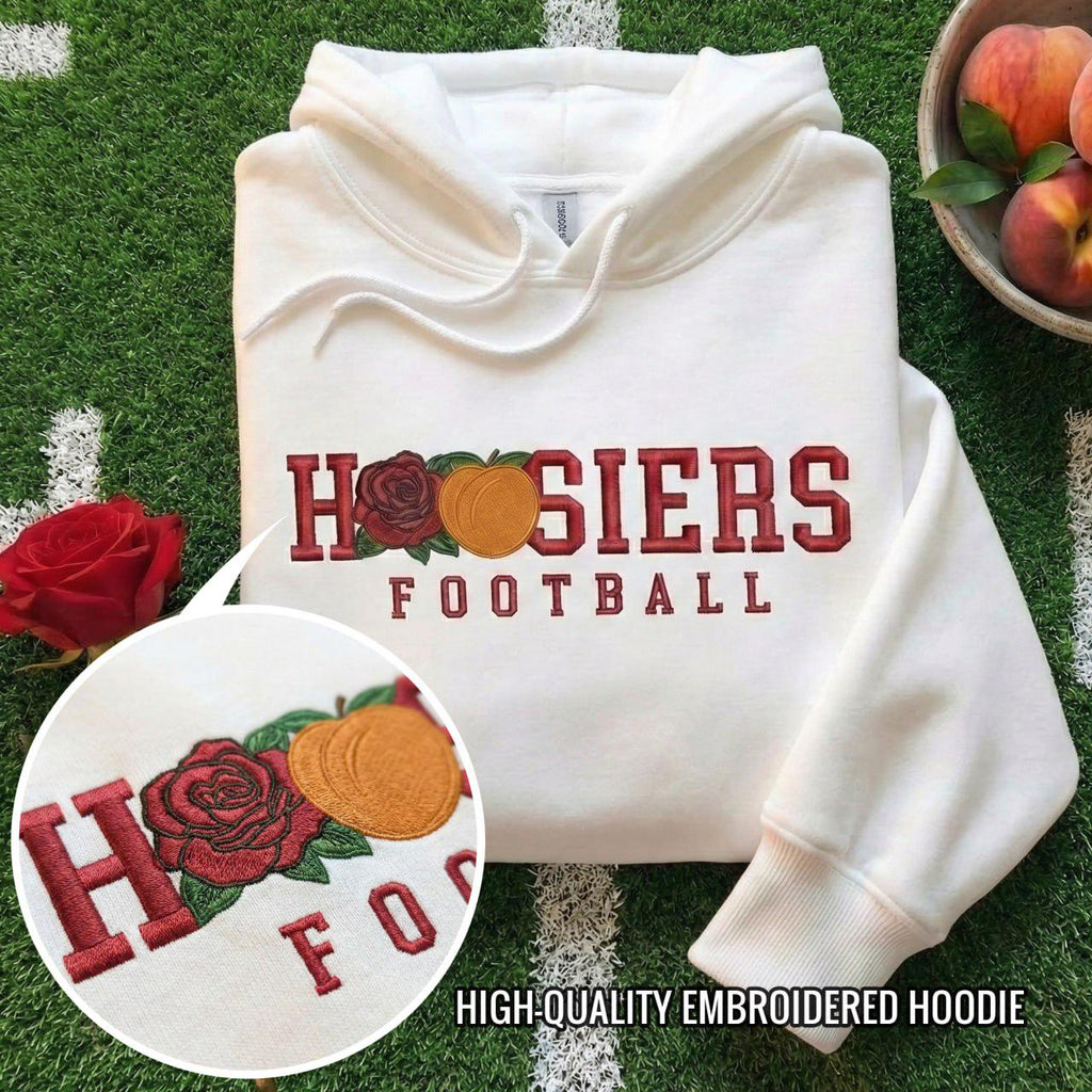 Embroidered Indiana Rose Peach Bowl 2026 Shirt & Sweatshirt, Trendy Game Day Apparel, Indiana Football Fan Hoodie, Unisex Tee, College Football Gift