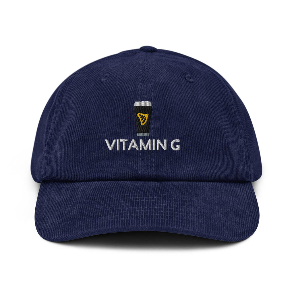 Vitamin G Corduroy Hat, Embroidered Guinness Beer Stout Cap Irish Guinness Dad Hat Beer Lover Gift