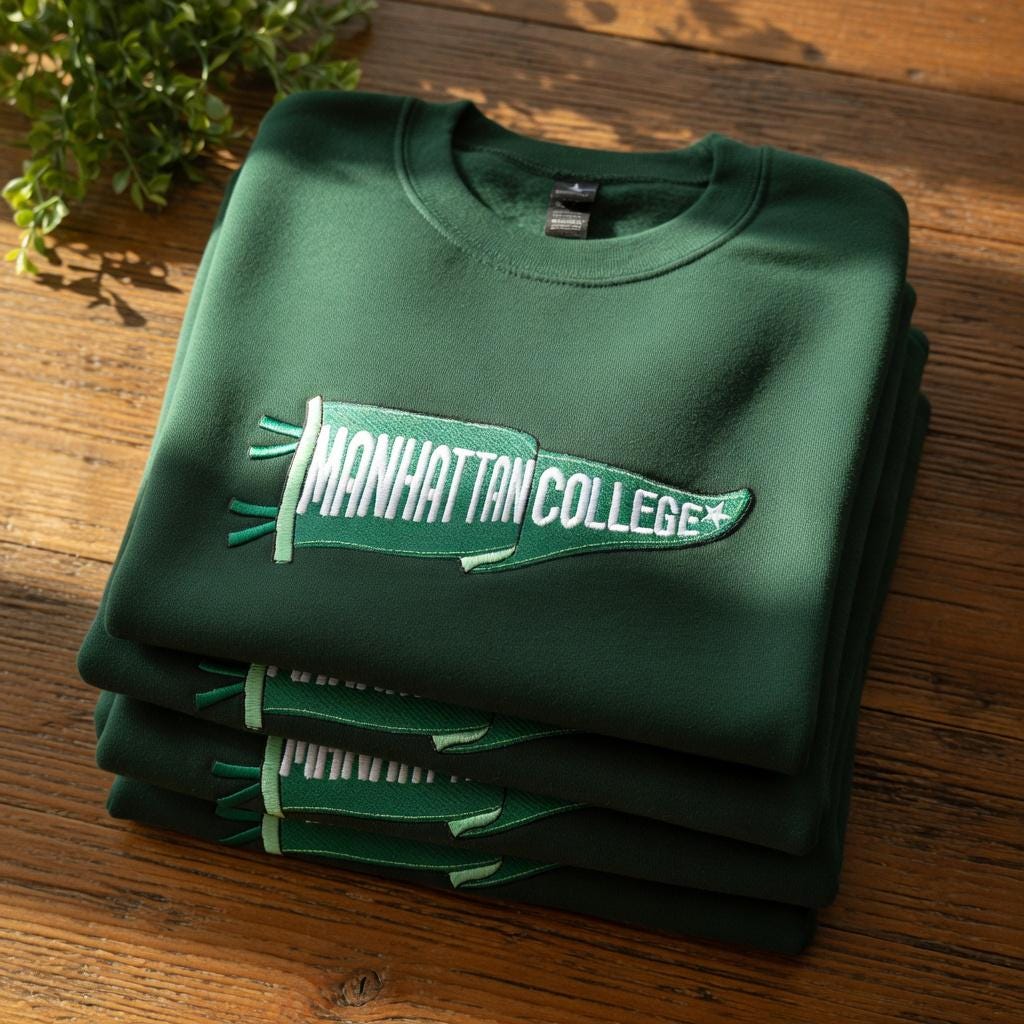 Custom Embroidered College Pennant Sweatshirt, Personalized Team Apparel, University Crewneck Sweater, Custom School Name Gift, Unisex Varsity Style