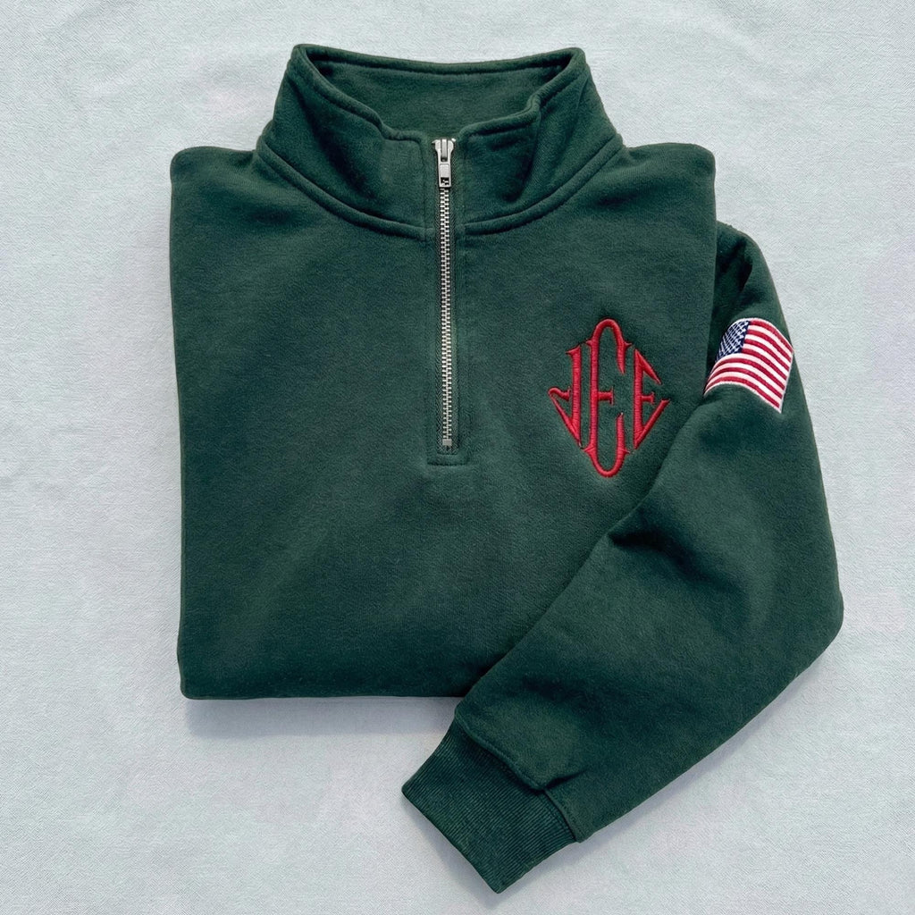Embroidered J.E.E. Epstein Quarter Zip Sweatshirt, Viral Meme Jeffrey JEE Monogram Unisex Sweater, Jeffrey Epstein Embroidery Merch