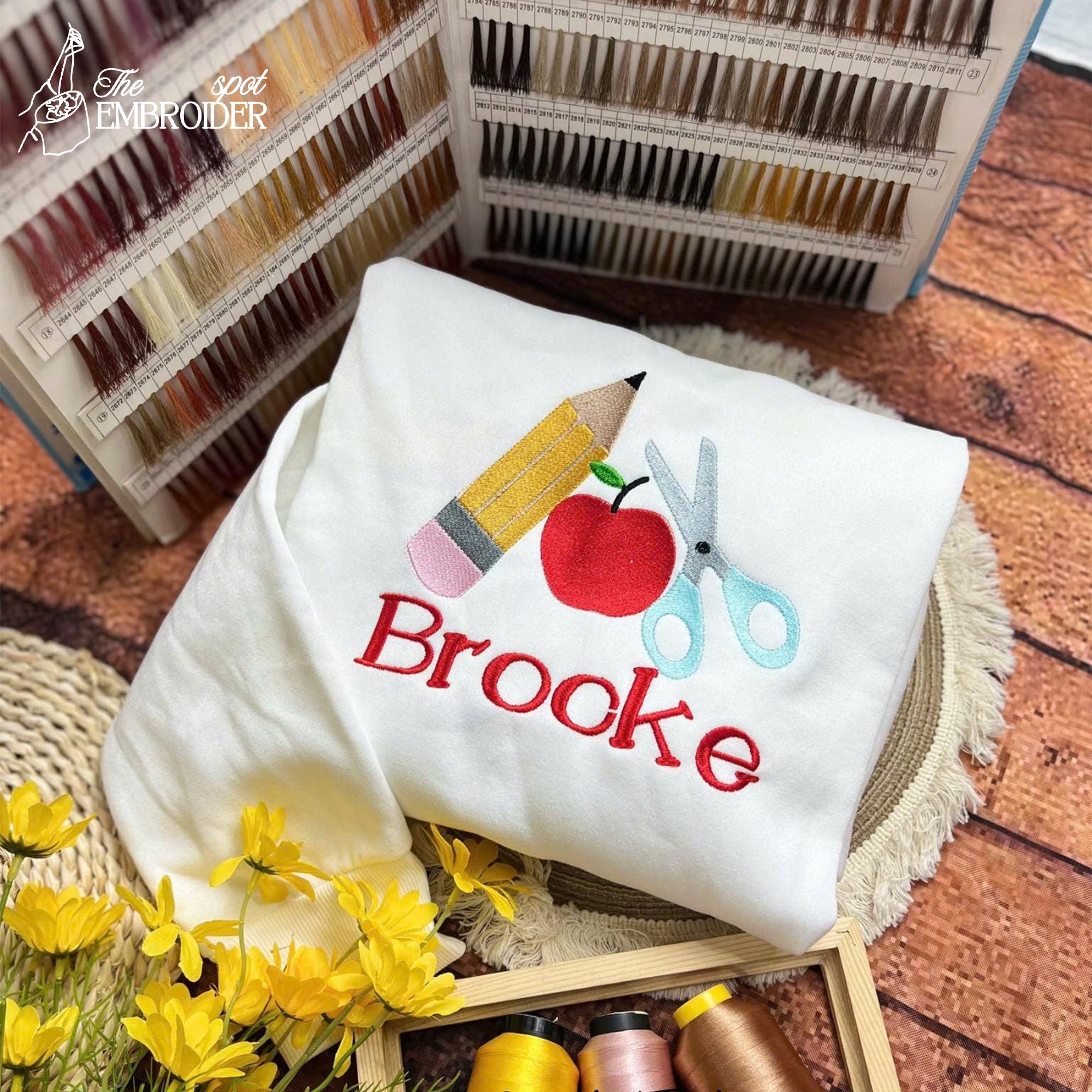 Back to school Embroidery for Machine Embroidery, Personalize with your own name, Gift for Son.