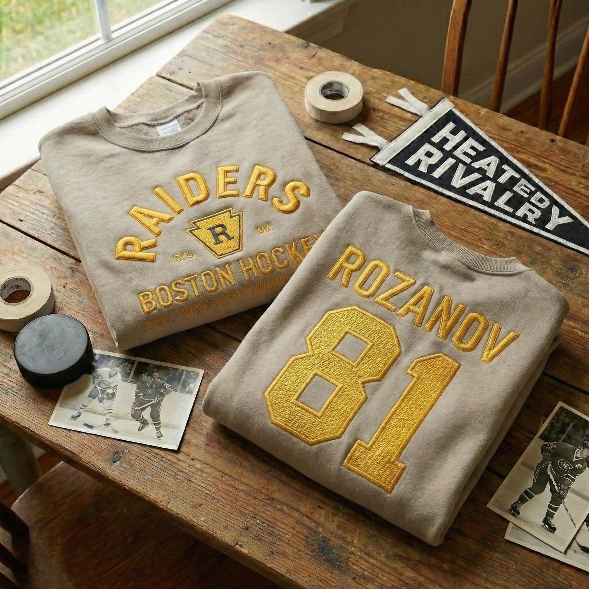 Embroidered Rozanov 81 Boston Raiders Sweatshirt – Heated Rivalry Shirt, Ilya Rozanov & Shane Hollander, Hudson Williams Merch