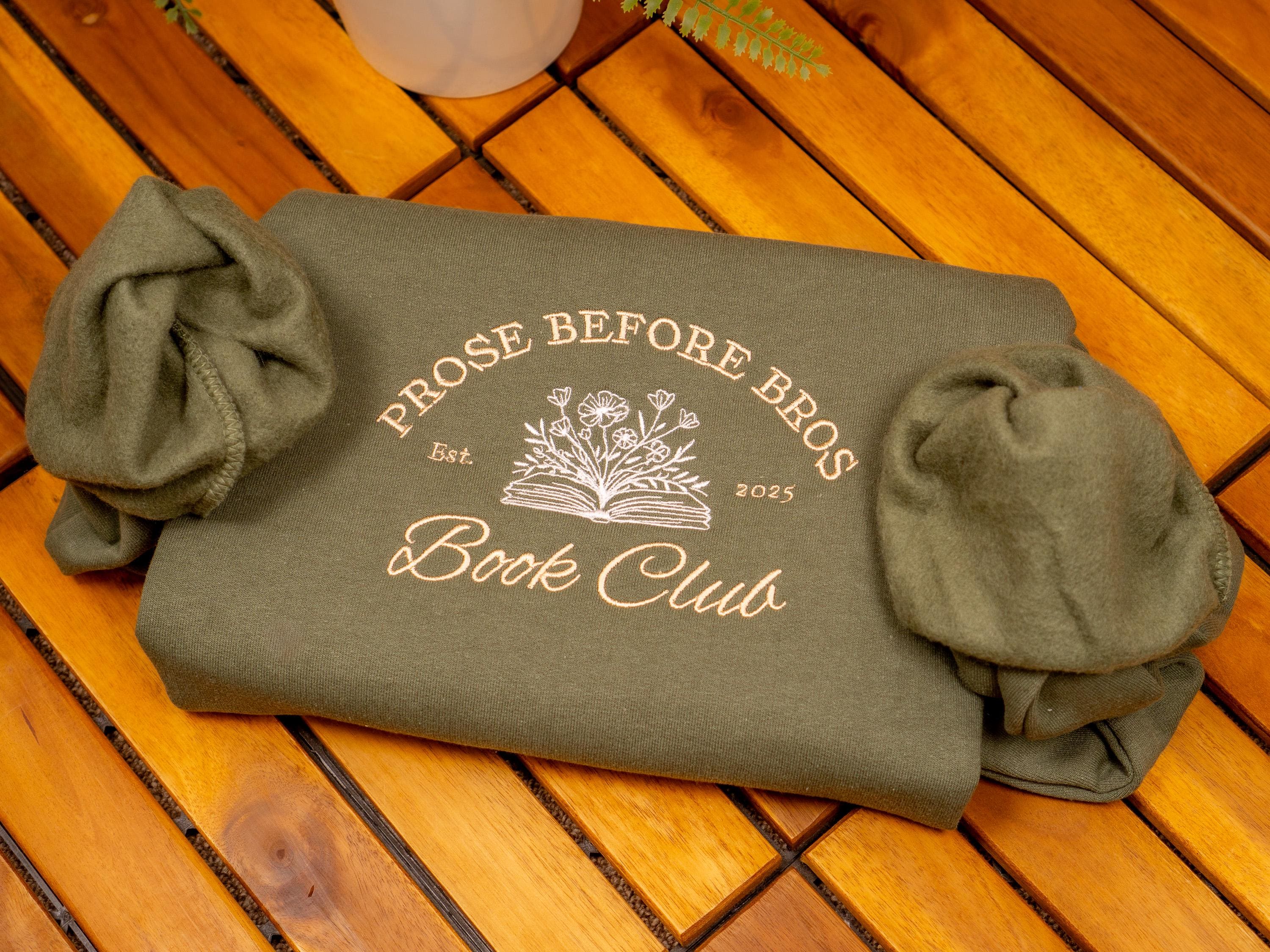 Embroidered Book Club Sweatshirt, Custom Book Club Crewneck, Personalized Reader Gift, Book Lover Shirt, Bookish Group Merch