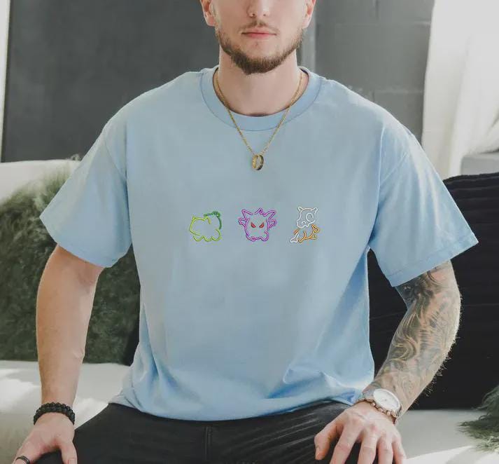 Custom Poke Collection Embroidered Sweatshirt, Personalized Gamer Crewneck Gift