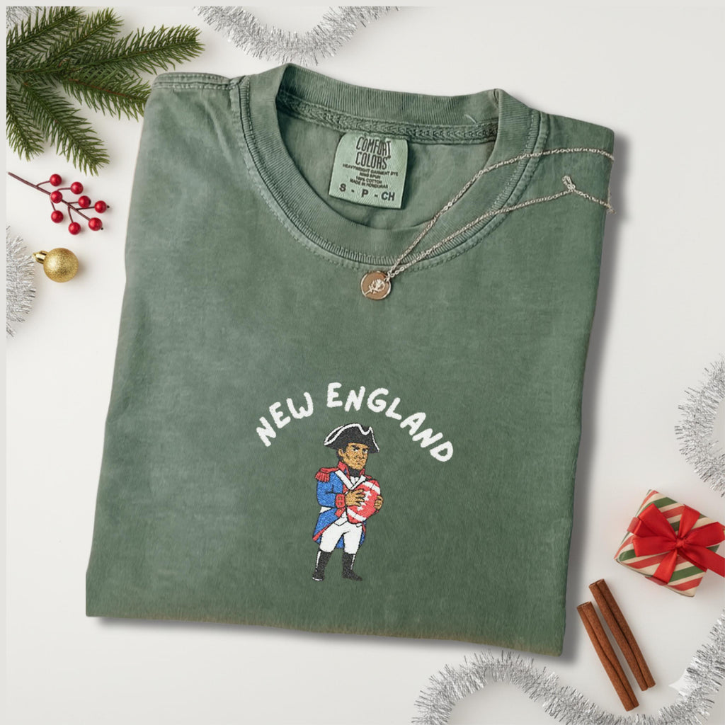 Embroidered New England Football Shirt – Vintage Game Day Sweatshirt | Unisex Sweater for Men & Women | Sports Fan Gift