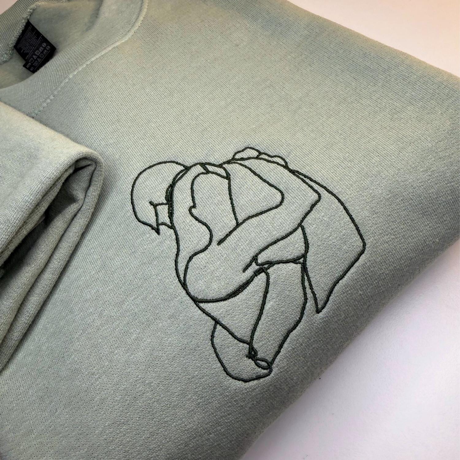 Custom Photo Embroidered Hoodie, Sketch from Photo, Personalised Couple or Family Portrait Hoodies, Line Art Embroidery Gift