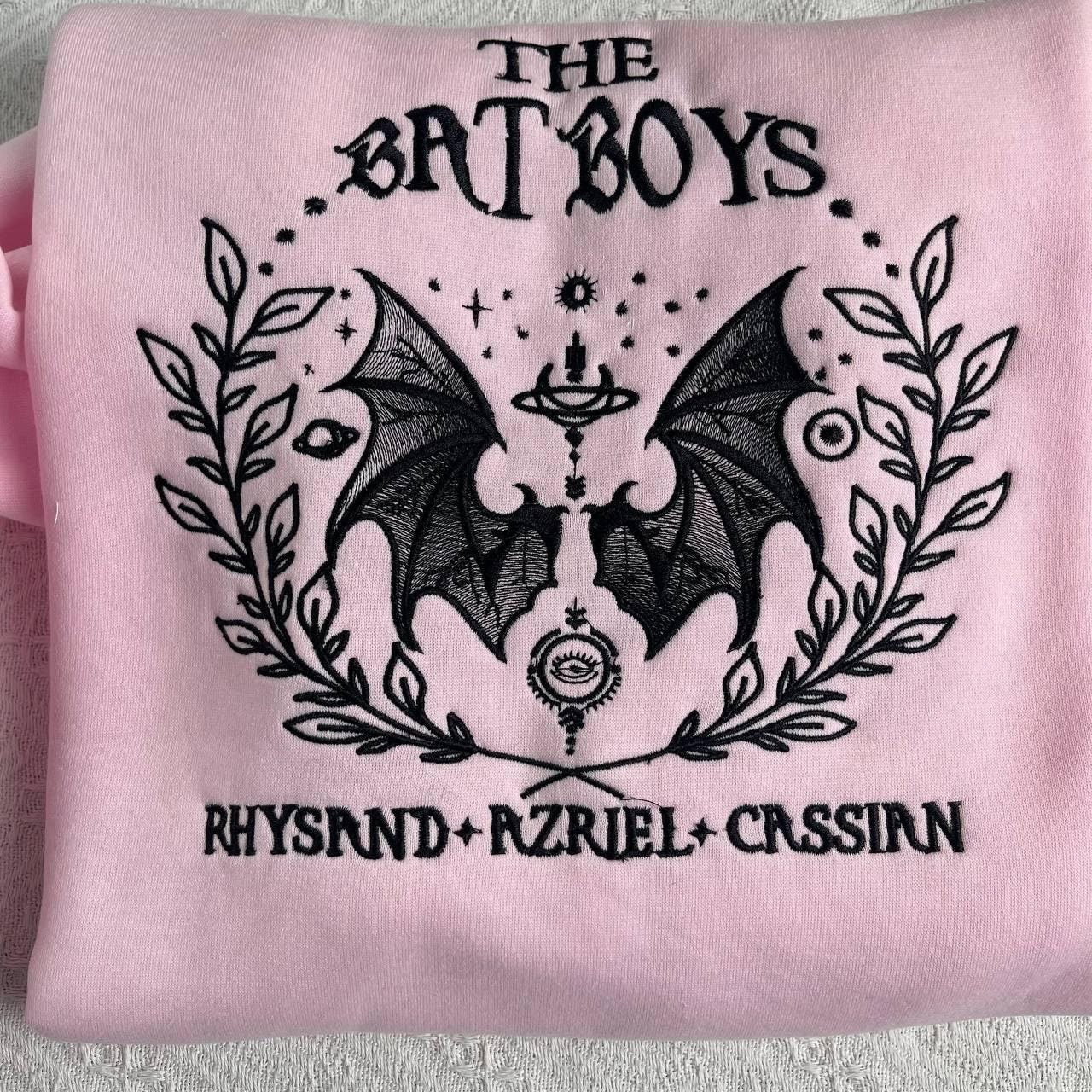 Bat Boys Embroidered Sweatshirt, Acotar Velaris Hoodie, Bookish Fan Gift