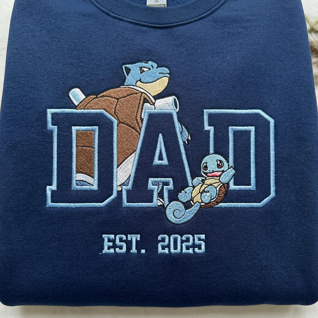 Custom Dad Embroidered Sweatshirt, Anime Mom Tee, Vintage 90s Manga Shirt, Father’s Day Gift, Birthday Gift for Him