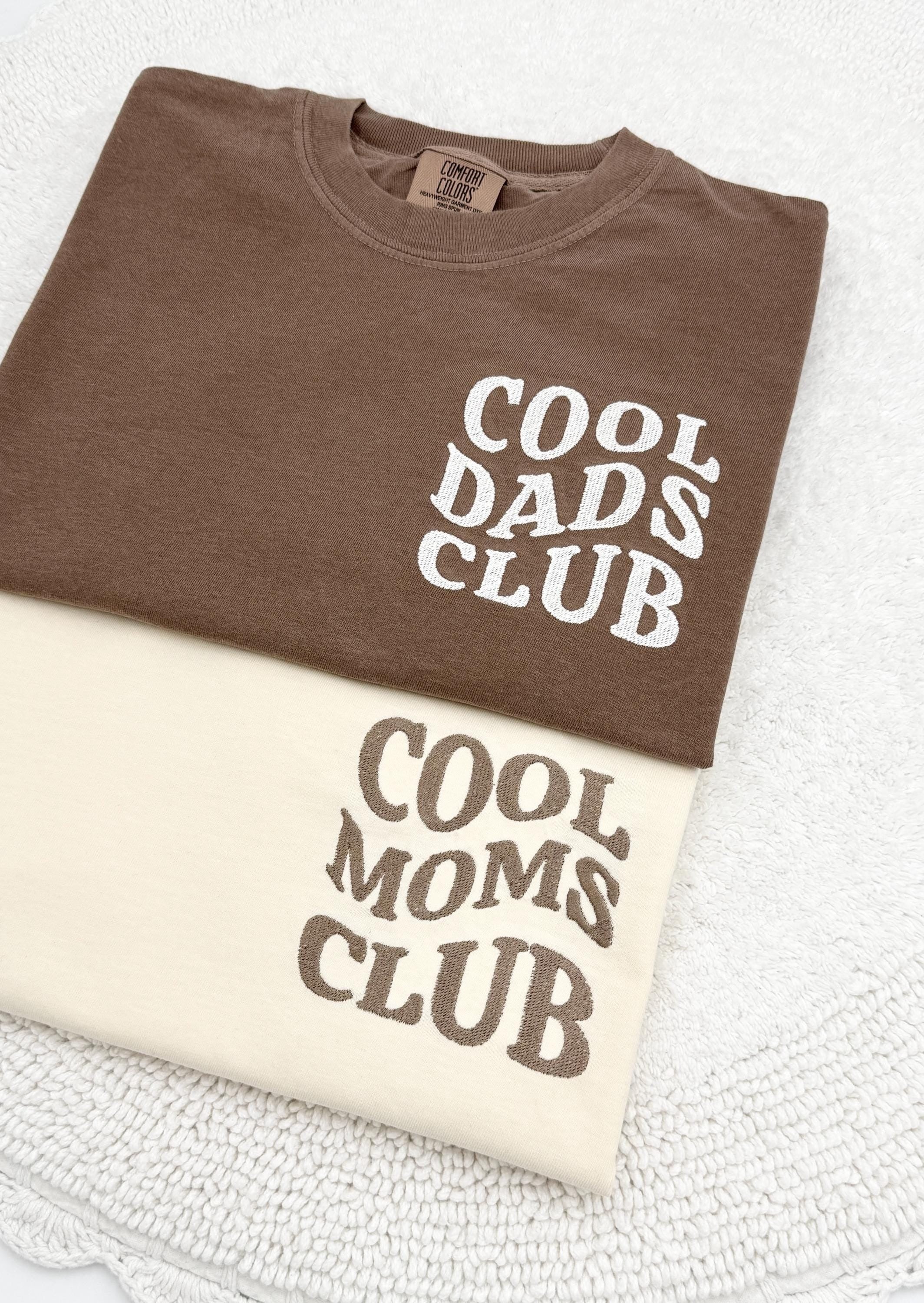 Embroidered Cool Moms Club TShirt , Mother's Day Gift, Mom Shirt, Special Parent Teem, Baby Announcement