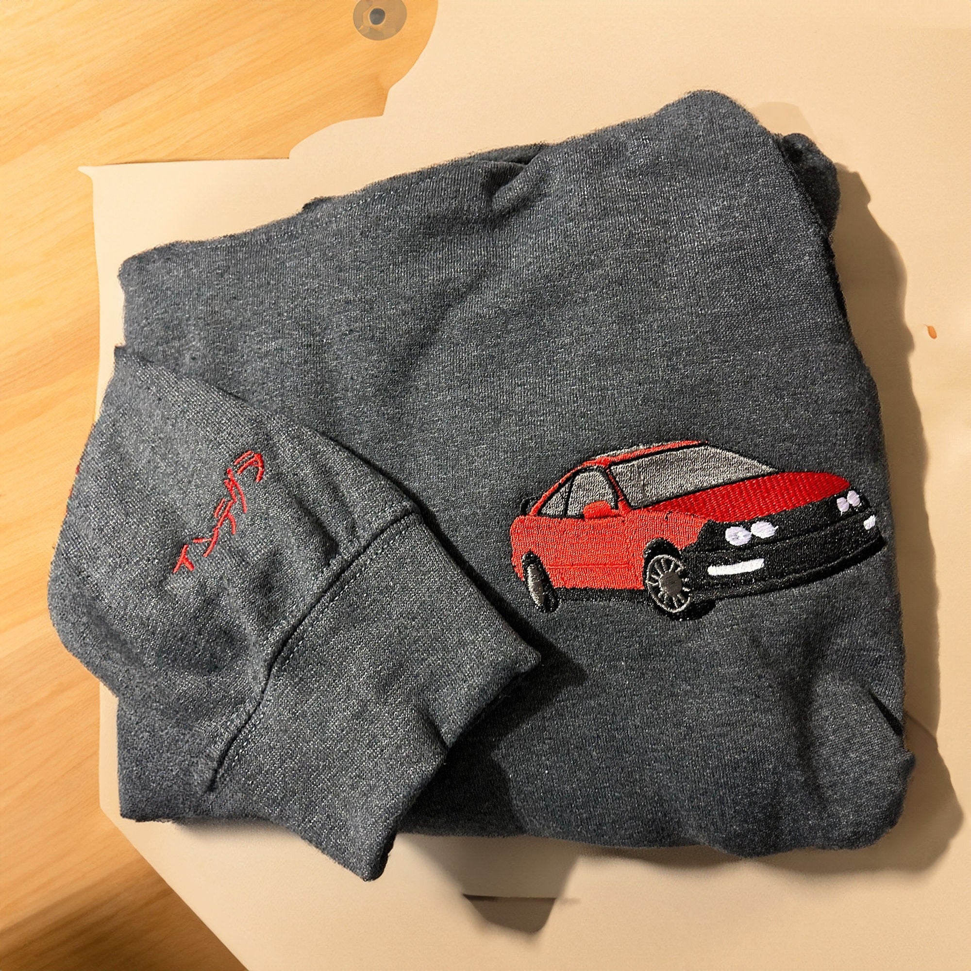 Fathers day Custom Car Embroidered Hoodie, Christmas Gifts for Boyfriend, Car Lover , Cars Lover Couple