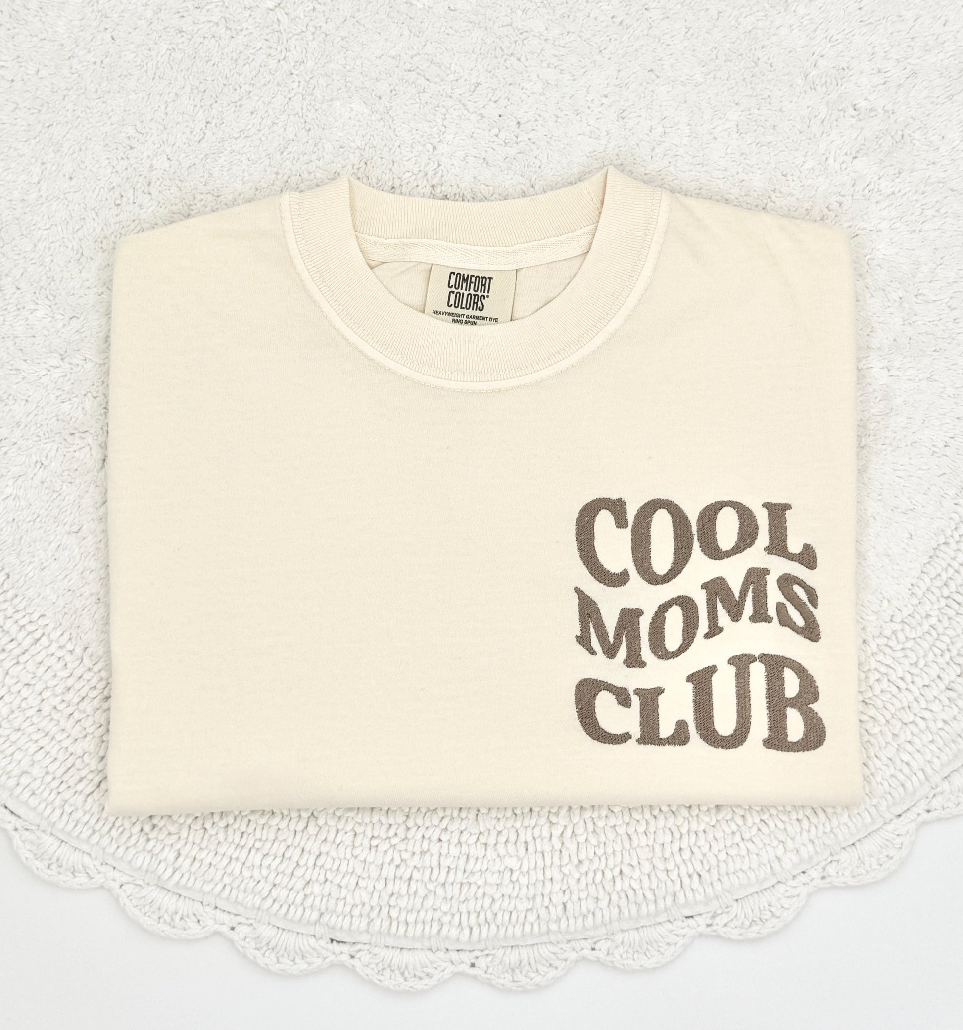 Embroidered Cool Moms Club TShirt , Mother's Day Gift, Mom Shirt, Special Parent Teem, Baby Announcement