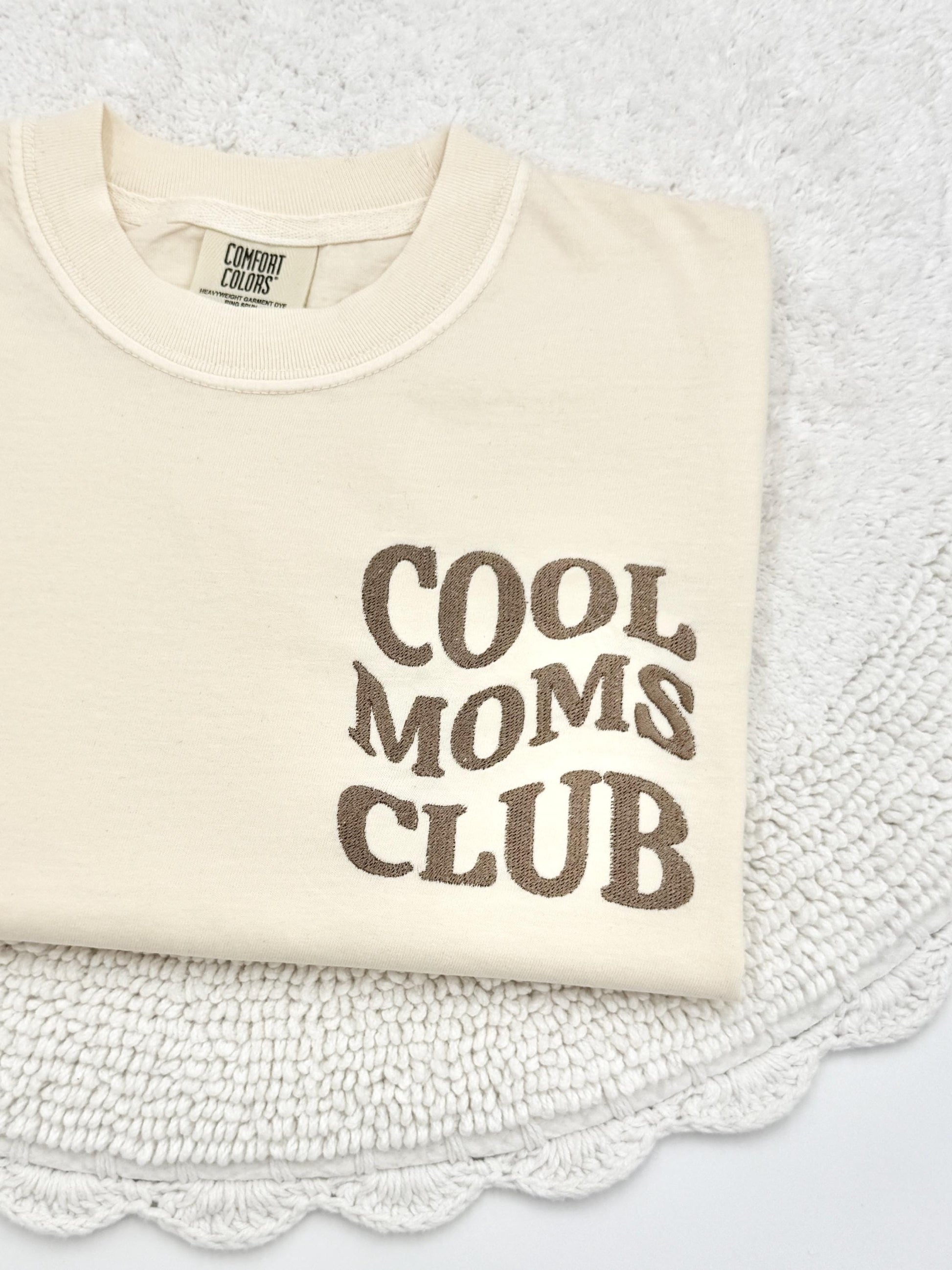 Embroidered Cool Moms Club TShirt , Mother's Day Gift, Mom Shirt, Special Parent Teem, Baby Announcement