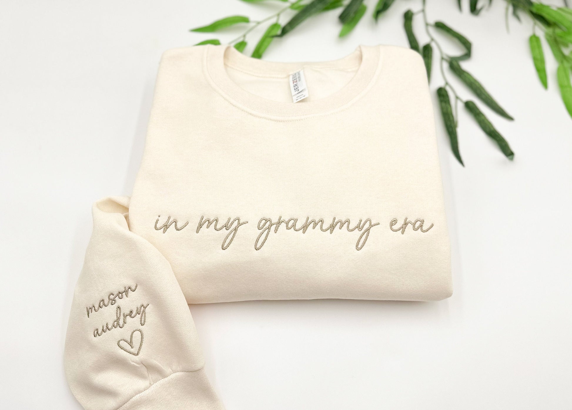 In My Grammy Era Embroidered Sweatshirt, Personalized Grandma Crewneck, Minimal Cozy Pullover, Gift for Grammy