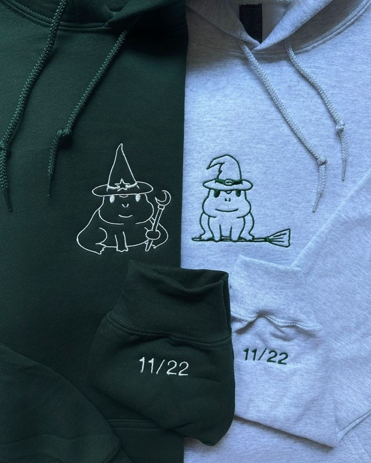 Animal Couple Embroidered Sweater Collection, Matching Couple Sweatshirt, Cute Animal Lovers Outfit, Personalized Gift