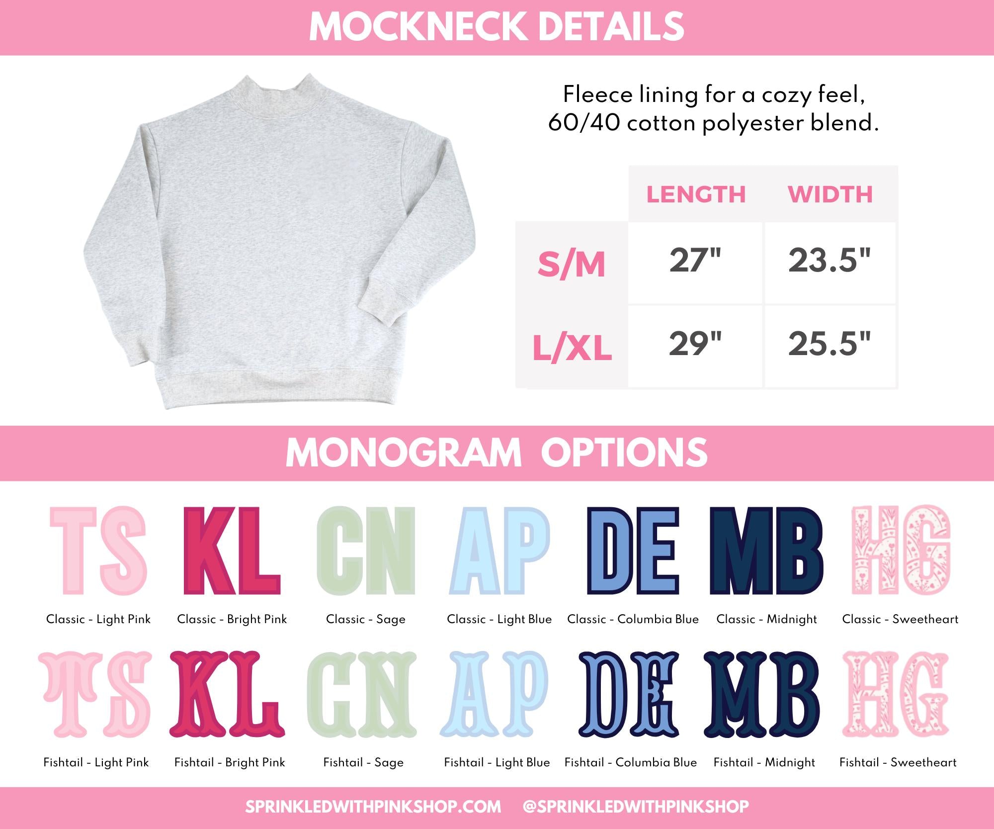 Monogrammed Mockneck Sweatshirt // Embroidered Personalized Monogram Sweatshirt, Monogrammed Crewneck, Personalized Sweater, Gifts for Her